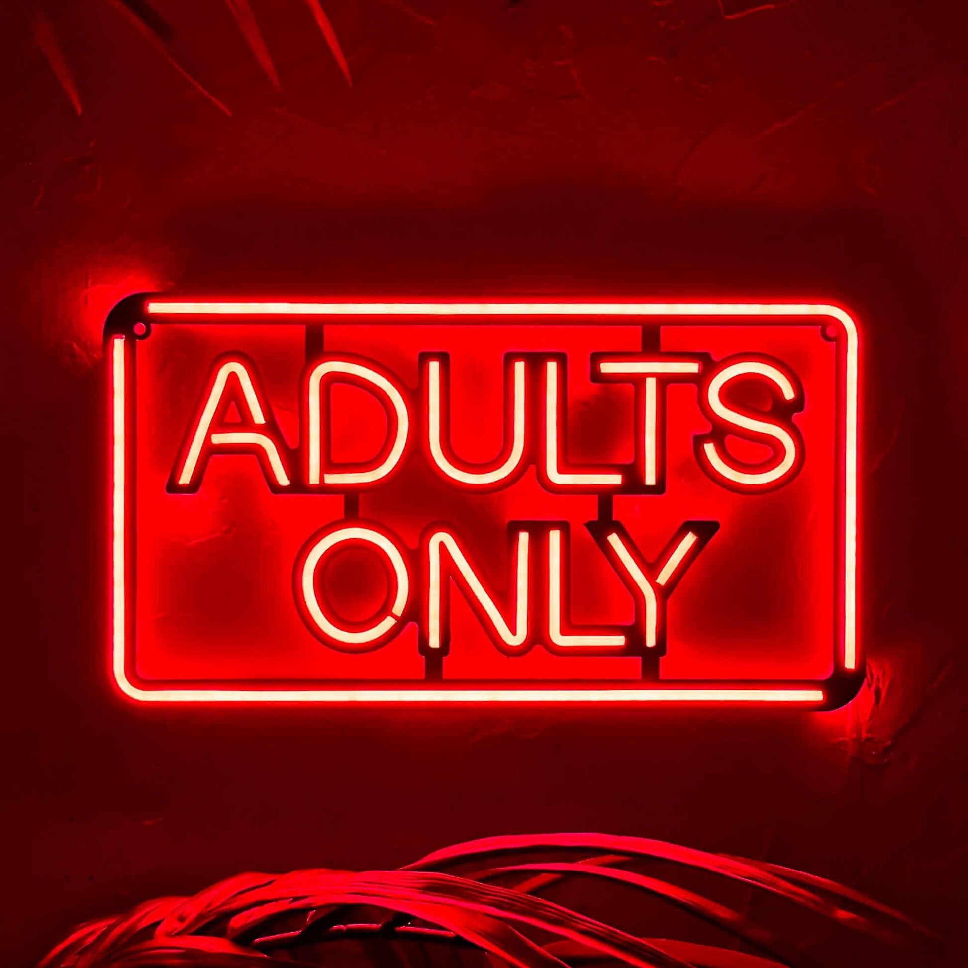 Adults Only - Neon Signs Neon Wall Art | SKU: NEO-135 | Available at Decojuana | Tags: metal neon wall decor,Metal Neon Wall Letter,Neon Artwork,neon party wall decor,neon quotes,Neon Signs,neon wall art,Neon Wall Decor,Neon Wall Letter