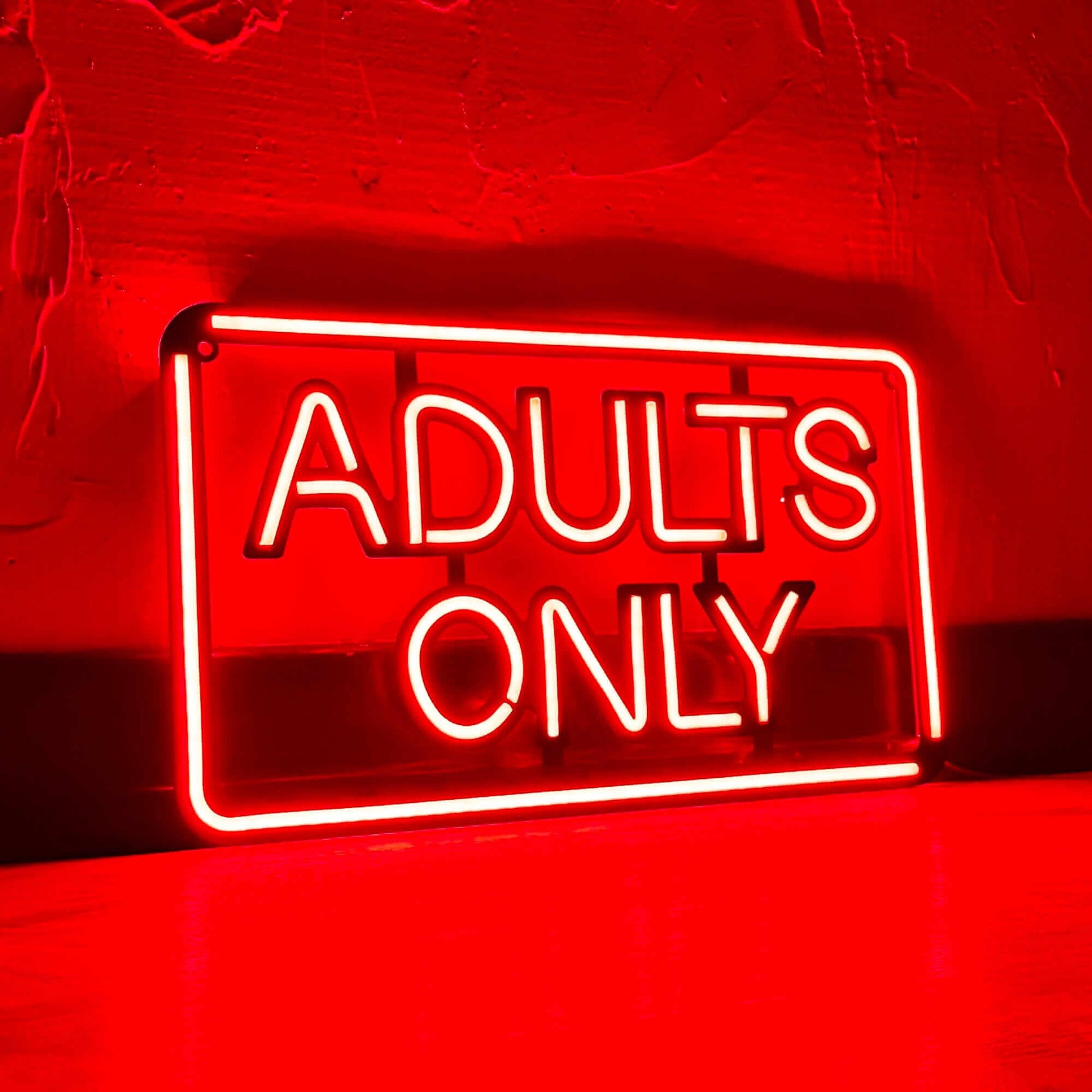 Adults Only - Neon Signs Neon Wall Art | SKU: NEO-135 | Available at Decojuana | Tags: metal neon wall decor,Metal Neon Wall Letter,Neon Artwork,neon party wall decor,neon quotes,Neon Signs,neon wall art,Neon Wall Decor,Neon Wall Letter