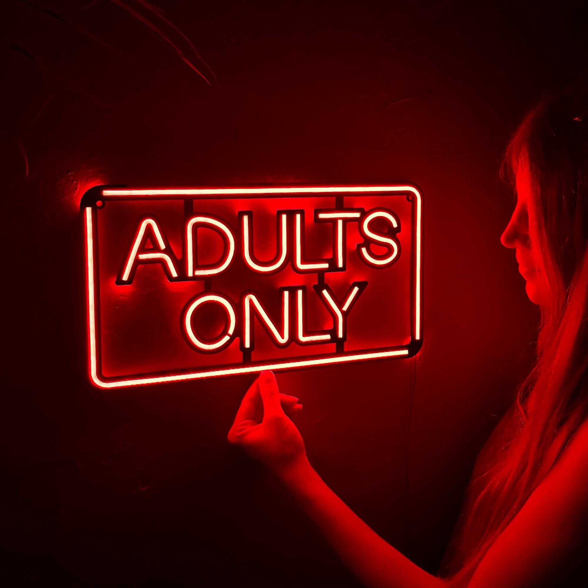 Adults Only - Neon Signs Neon Wall Art | SKU: NEO-135 | Available at Decojuana | Tags: metal neon wall decor,Metal Neon Wall Letter,Neon Artwork,neon party wall decor,neon quotes,Neon Signs,neon wall art,Neon Wall Decor,Neon Wall Letter