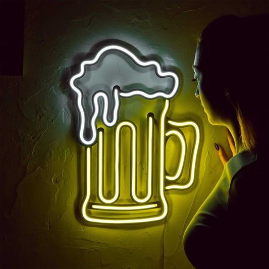 Beer - Neon Signs Neon Wall Art | SKU: NEO-064 | Available at Decojuana | Tags: metal neon wall decor,neon abstract,Neon Artwork,Neon Beer Wall Decor,neon party wall decor,Neon Signs,neon wall art,Neon Wall Decor,Valentine's Day Gift