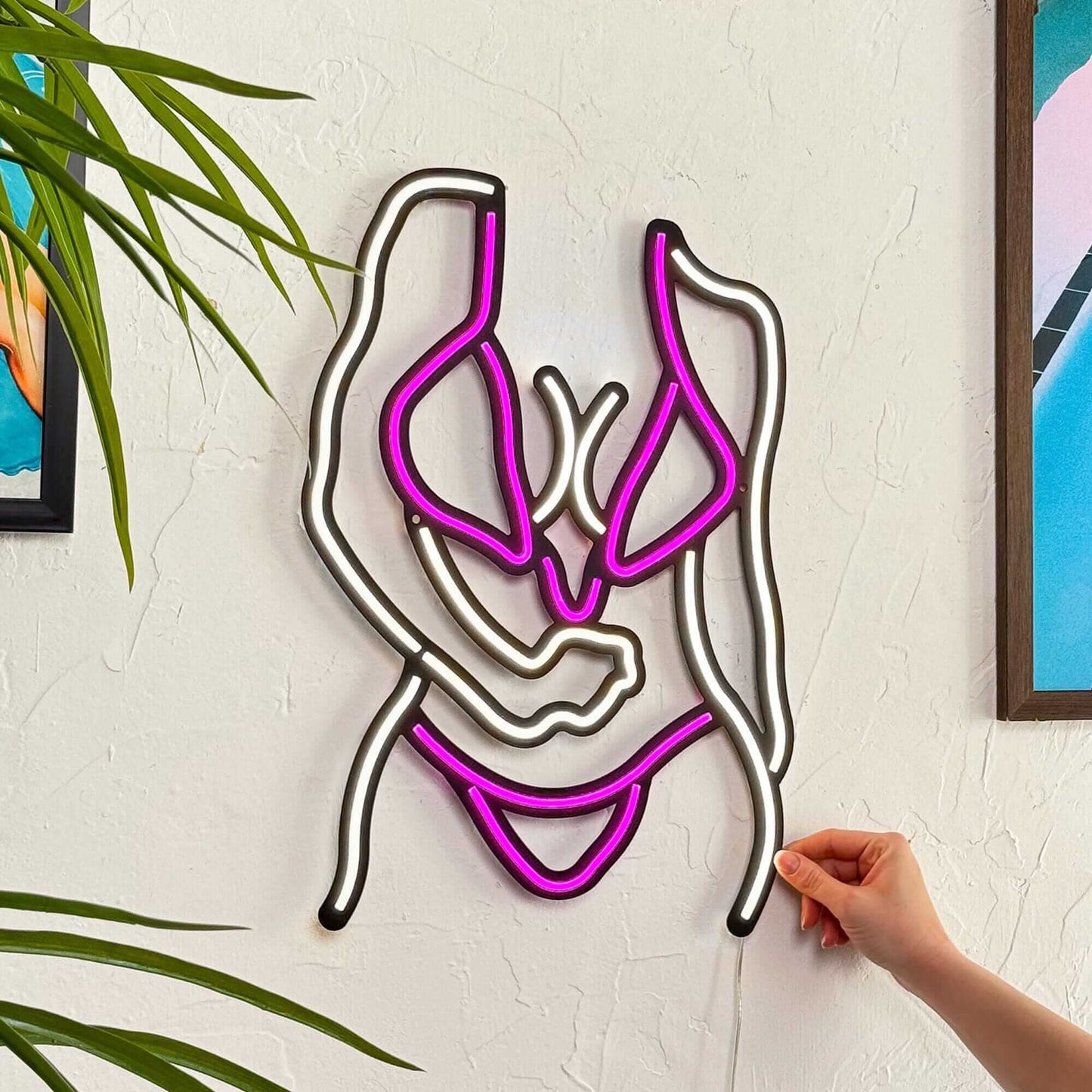 Bikini Girl - Neon Signs Neon Wall Art | SKU: NEO-088 | Available at Decojuana | Tags: metal neon wall decor,Neon Artwork,neon party wall decor,Neon Signs,neon wall art,Neon Wall Decor