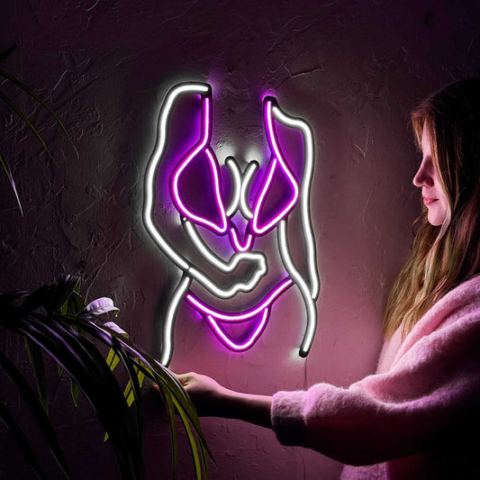 Bikini Girl - Neon Signs Neon Wall Art | SKU: NEO-088 | Available at Decojuana | Tags: metal neon wall decor,Neon Artwork,neon party wall decor,Neon Signs,neon wall art,Neon Wall Decor