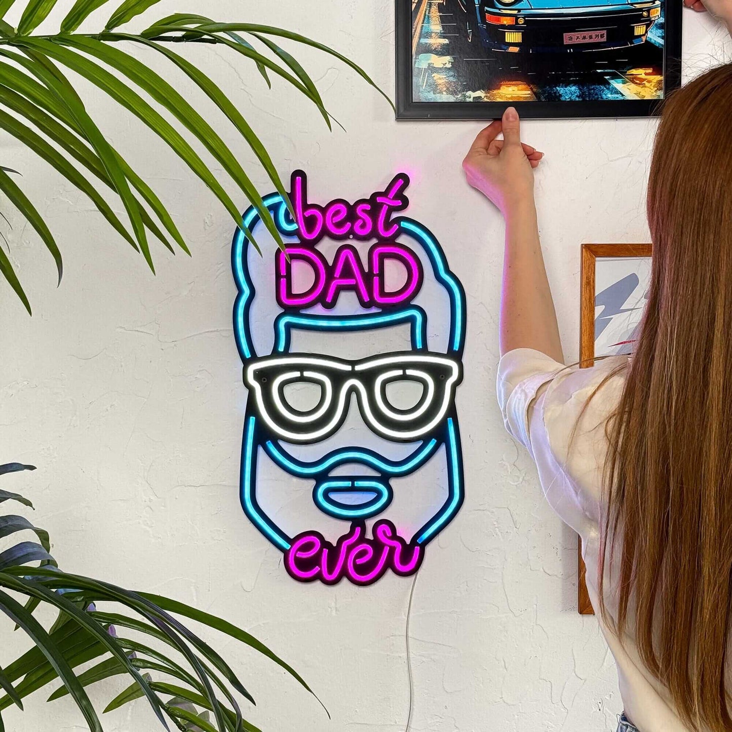 Best Dad Ever - Neon Signs Neon Wall Art | SKU: NEO-089 | Available at Decojuana | Tags: