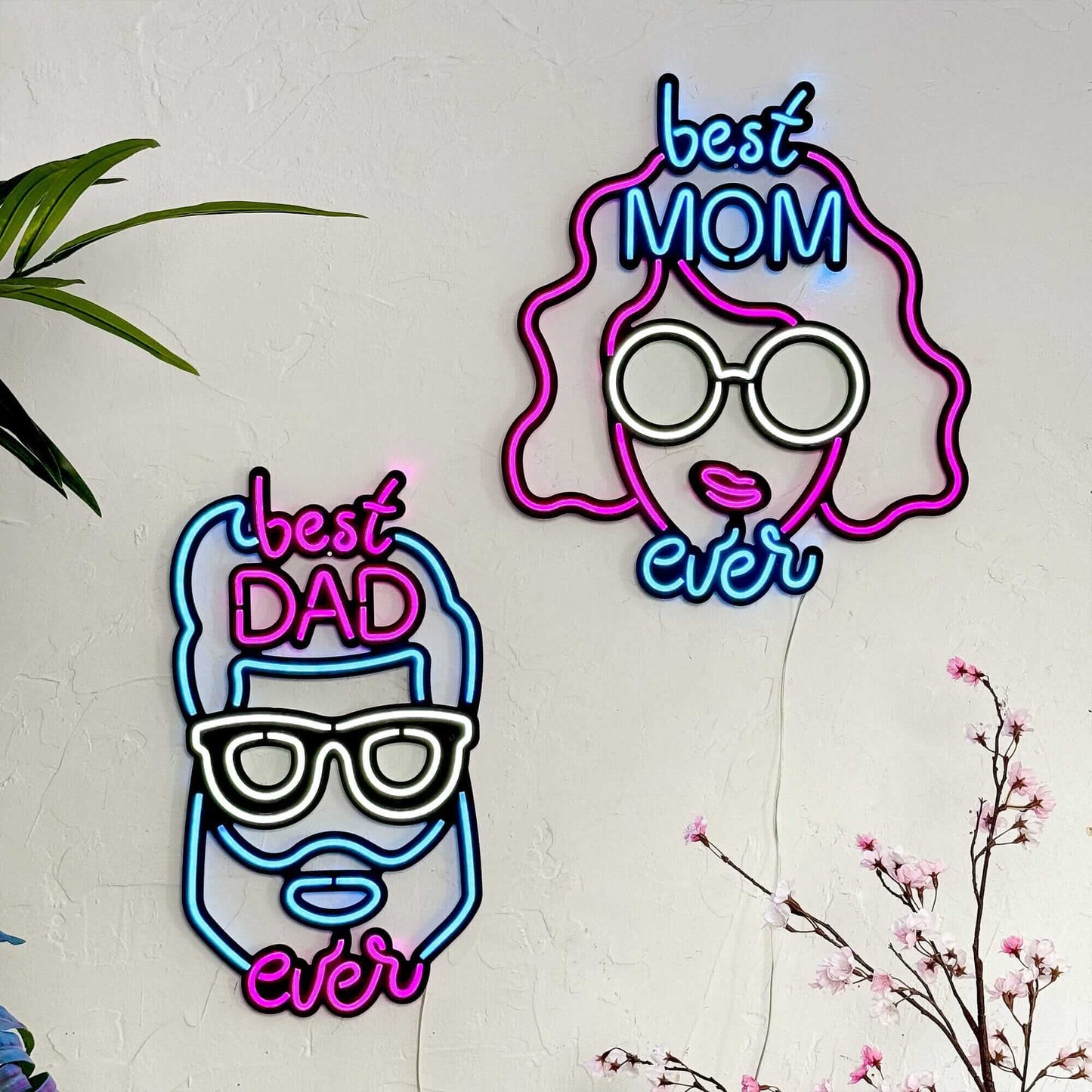 Best Dad Ever - Neon Signs Neon Wall Art | SKU: NEO-089 | Available at Decojuana | Tags: