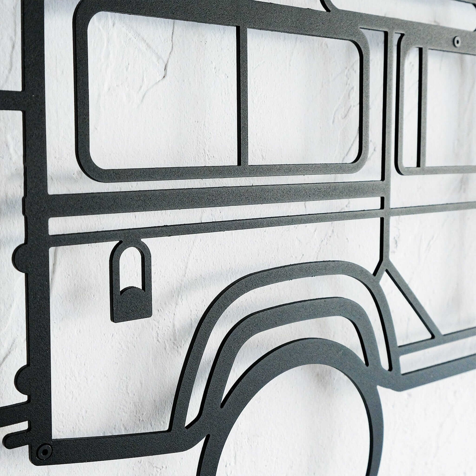 Defender Inspiration - Home Decor Decals Metal Wall Art | SKU: CR-06S | Available at Decojuana | Tags: car,Metal Deco,Metal Decoration,Metal Wall Art,Metal Wall Art Decor,Metal Wall Decor