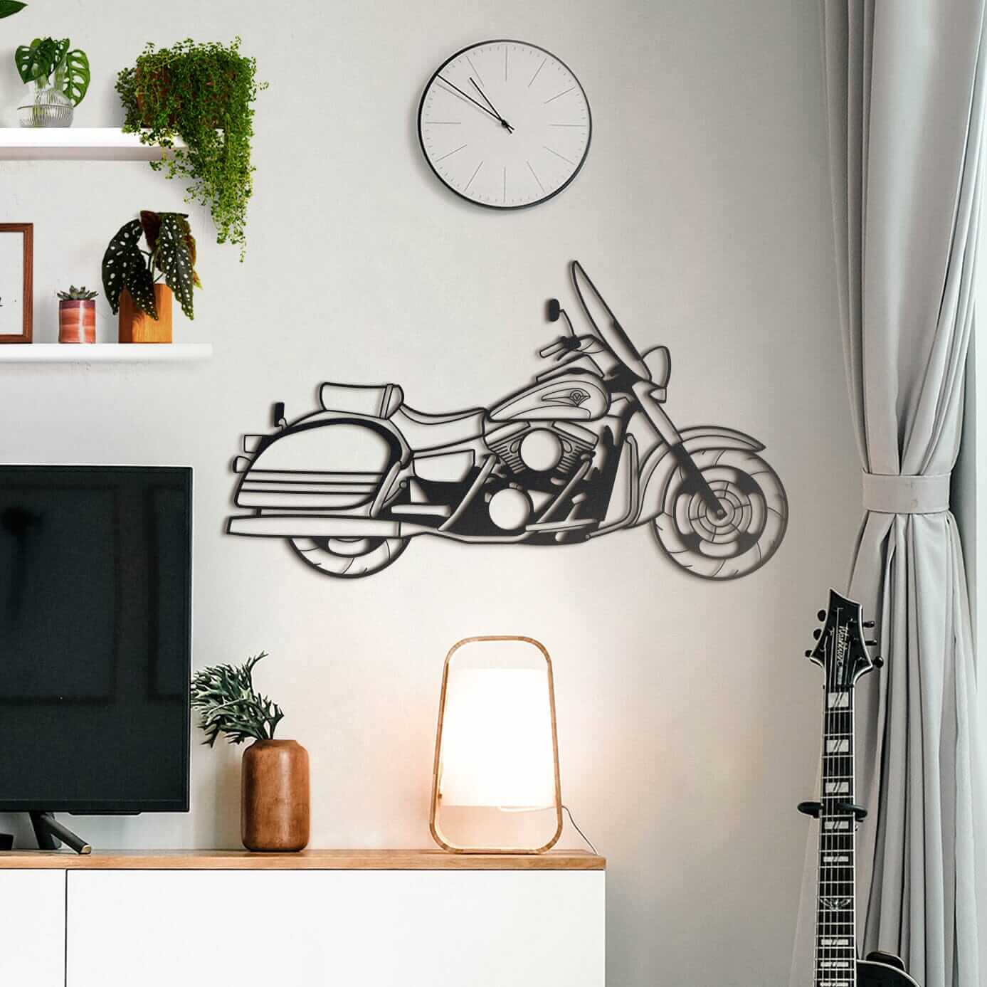 Custom Motorcycle Design - Home Decor Decals Metal Wall Art | SKU: CMD50 | Available at Decojuana | Tags: Custom Design,Custom Wall Art,customisable wall decor,customize,customized product,Metal Deco,Metal Decoration,Metal Wall Art,Metal Wall Art Decor,Me