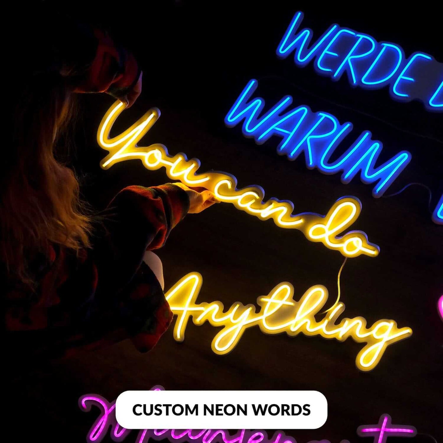 Custom Neon Words - Neon Signs Neon Wall Art | SKU: PNA | Available at Decojuana | Tags: