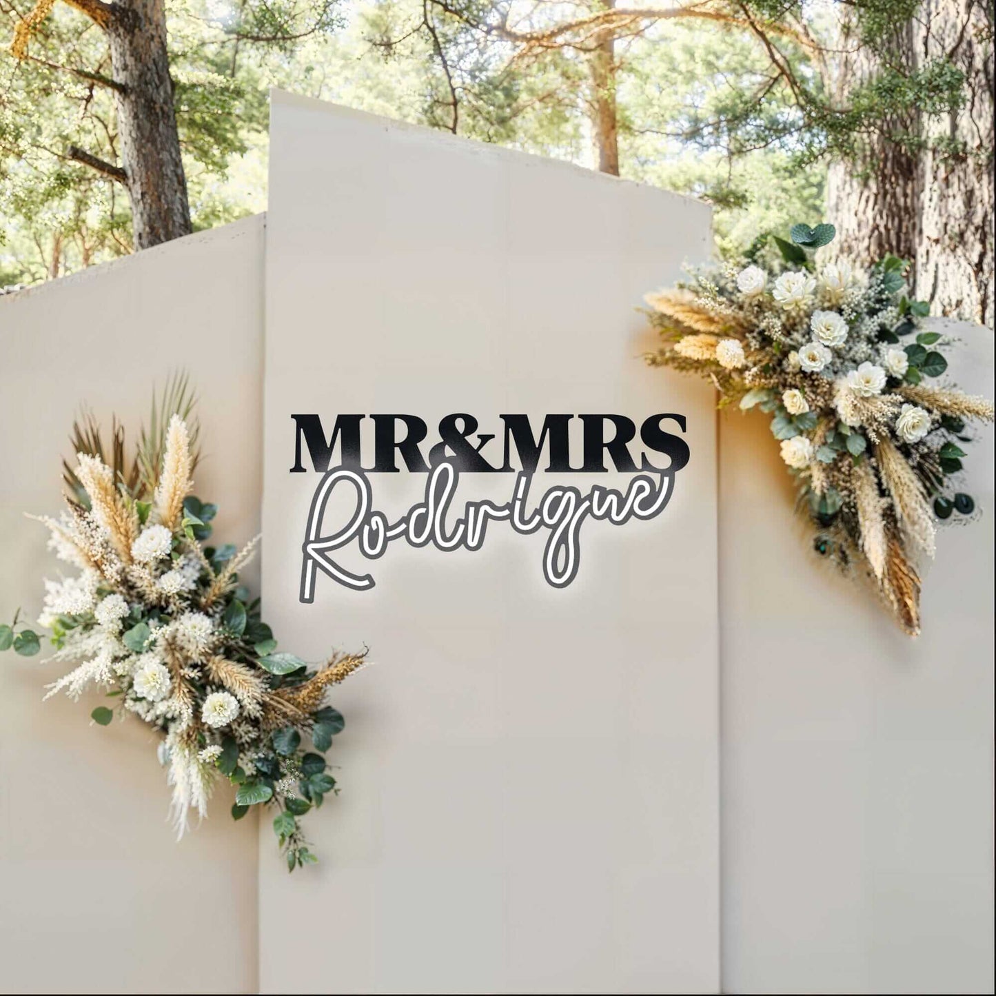 Custom Mr&Mrs Neon Sign - Neon Signs Neon Wall Art | SKU: CMRS-01S | Available at Decojuana | Tags: Custom Design,Custom Metal Letter,Custom Wall Art,customisable wall decor,customisable wall letter,customize,customized product