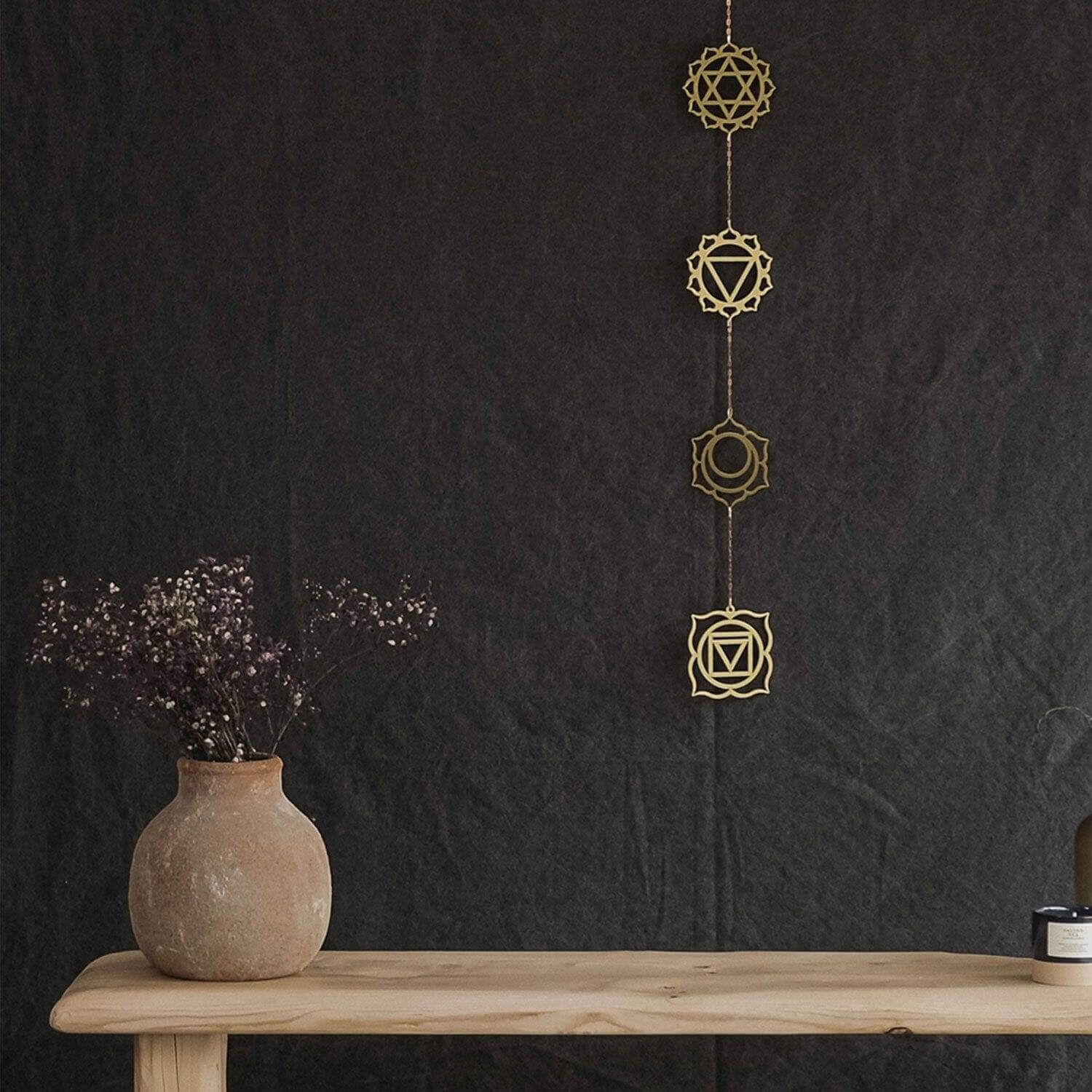 Chakra Charm - Home Decor Decals Metal Wall Art | SKU: CHA-01 | Available at Decojuana | Tags: bohemian,bohemian decor,boho,boho wall art,Charm Wall Art,Lotus Metal Wall Art,Metal Artwork,Metal Decoration,Metal Wall Art,Metal Wall Art Decor,Metal Wall Dec