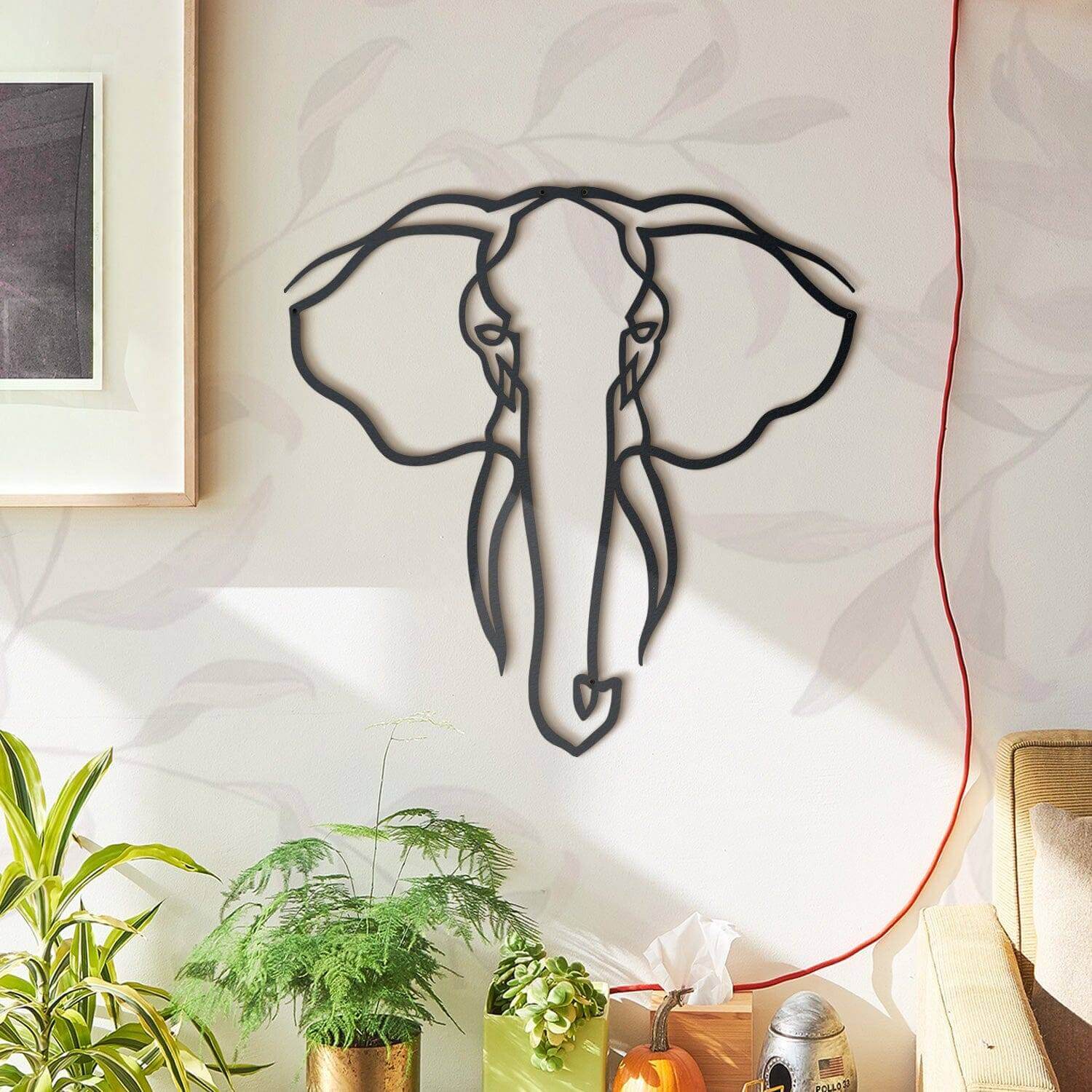 Elephant - Home Decor Decals Metal Wall Art | SKU: DV-068 | Available at Decojuana | Tags: Animal design,Animal Metal Wall Decor,Animal Wall Art,Children Room Decor,Elephant Wall Decor,Metal Artwork,Metal Decoration,Metal Wall Art,Metal Wall Art Decor,Met