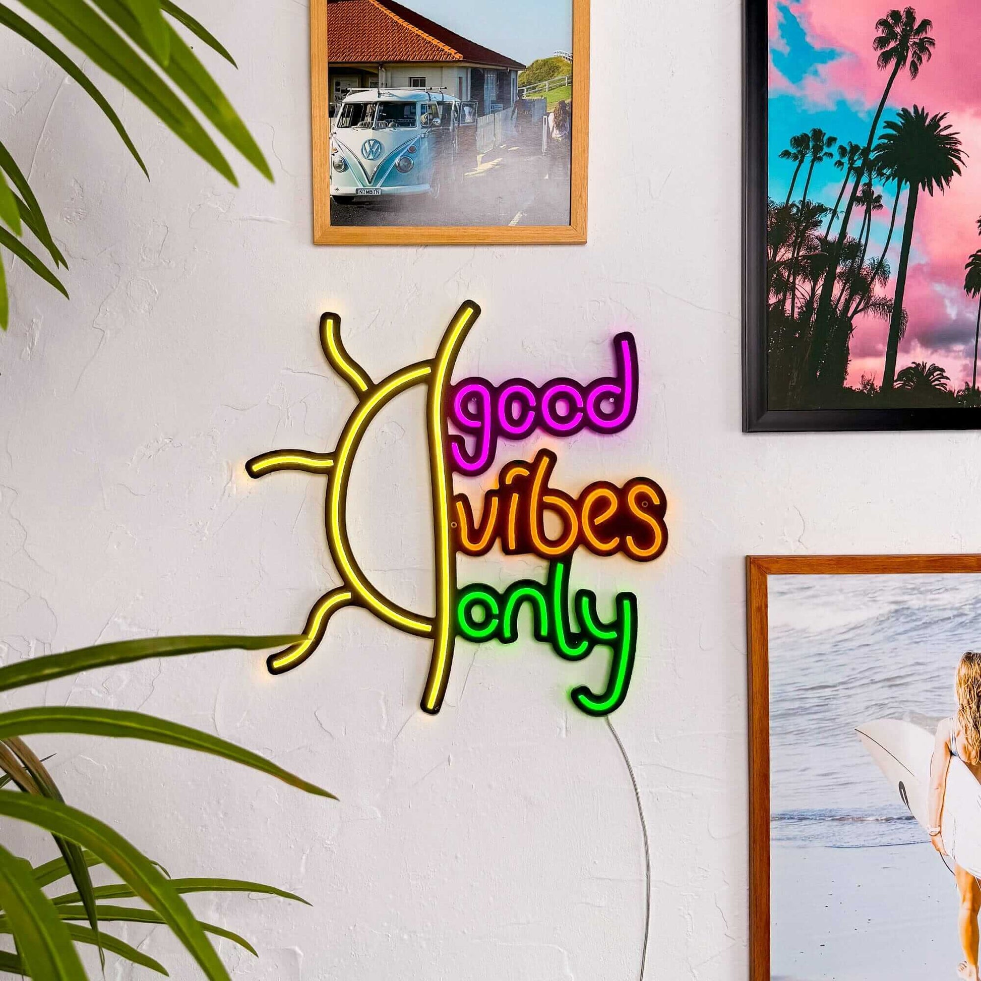 Good Vibes Only - Neon Signs Neon Wall Art | SKU: NEO-074 | Available at Decojuana | Tags: neon wall art,Neon Wall Decor