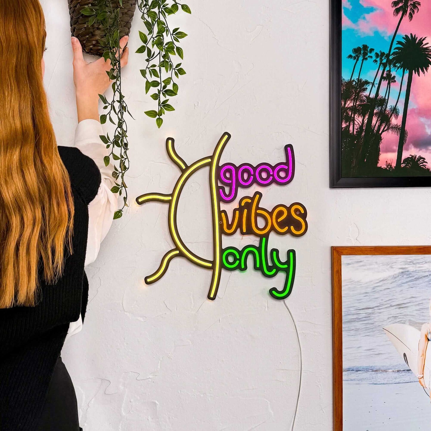 Good Vibes Only - Neon Signs Neon Wall Art | SKU: NEO-074 | Available at Decojuana | Tags: neon wall art,Neon Wall Decor