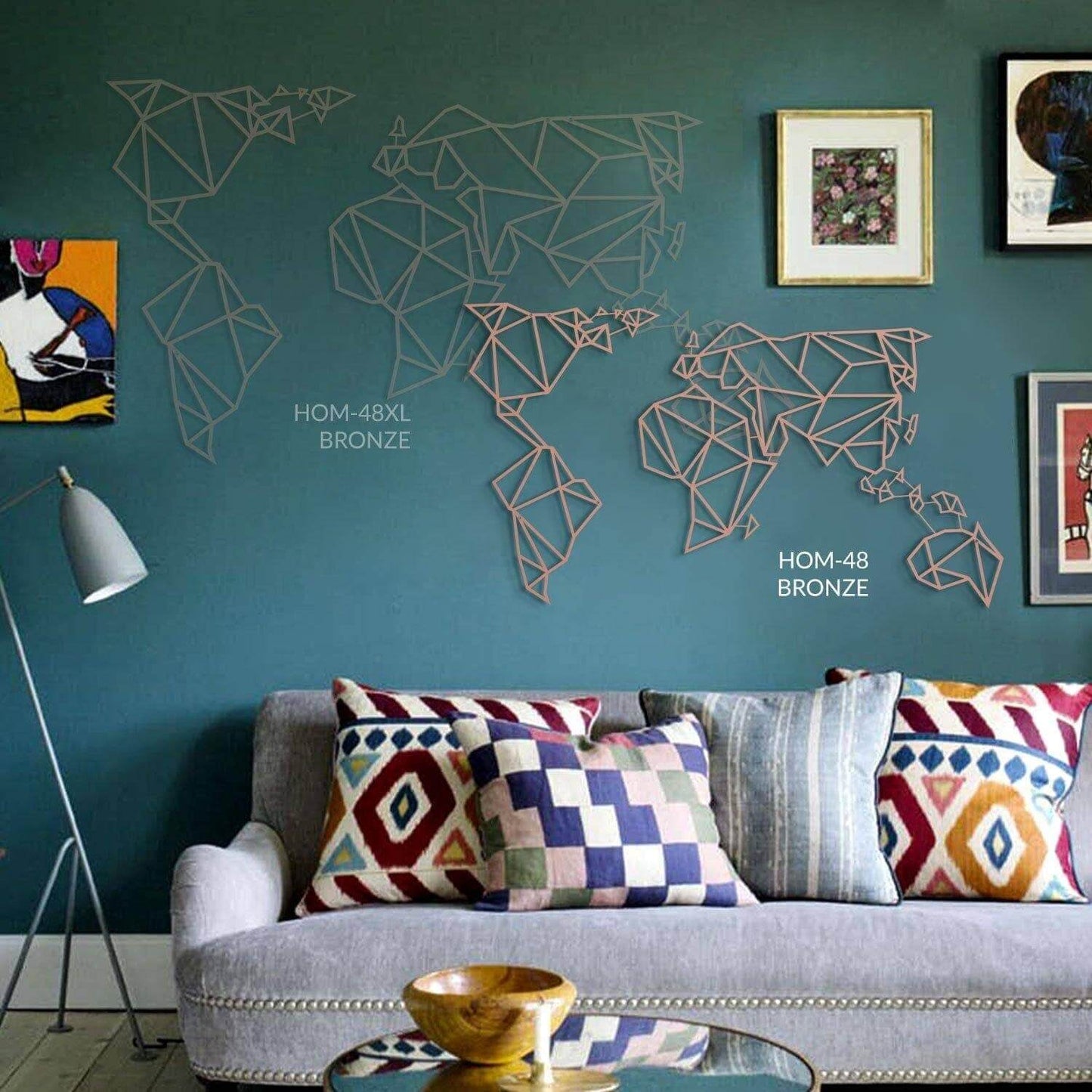 World Map - Home Decor Decals Metal Wall Art | SKU: HOM-48BLACK | Available at Decojuana | Tags: featured,Geometric,Large designs,Large Wall Art,Large Wall Decor,Metal Artwork,Metal Decoration,Metal Wall Art,Metal Wall Art Decor,Metal Wall Decor,world map