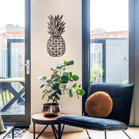 Pineapple - Home Decor Decals Metal Wall Art | SKU: HOM-58 | Available at Decojuana | Tags: Kitchen Wall Art,Kitchen Wall Decor,Metal Artwork,Metal Decoration,Metal Wall Art,Metal Wall Art Decor,Metal Wall Decor,Tropical Wall Art,Tropical Wall Decor