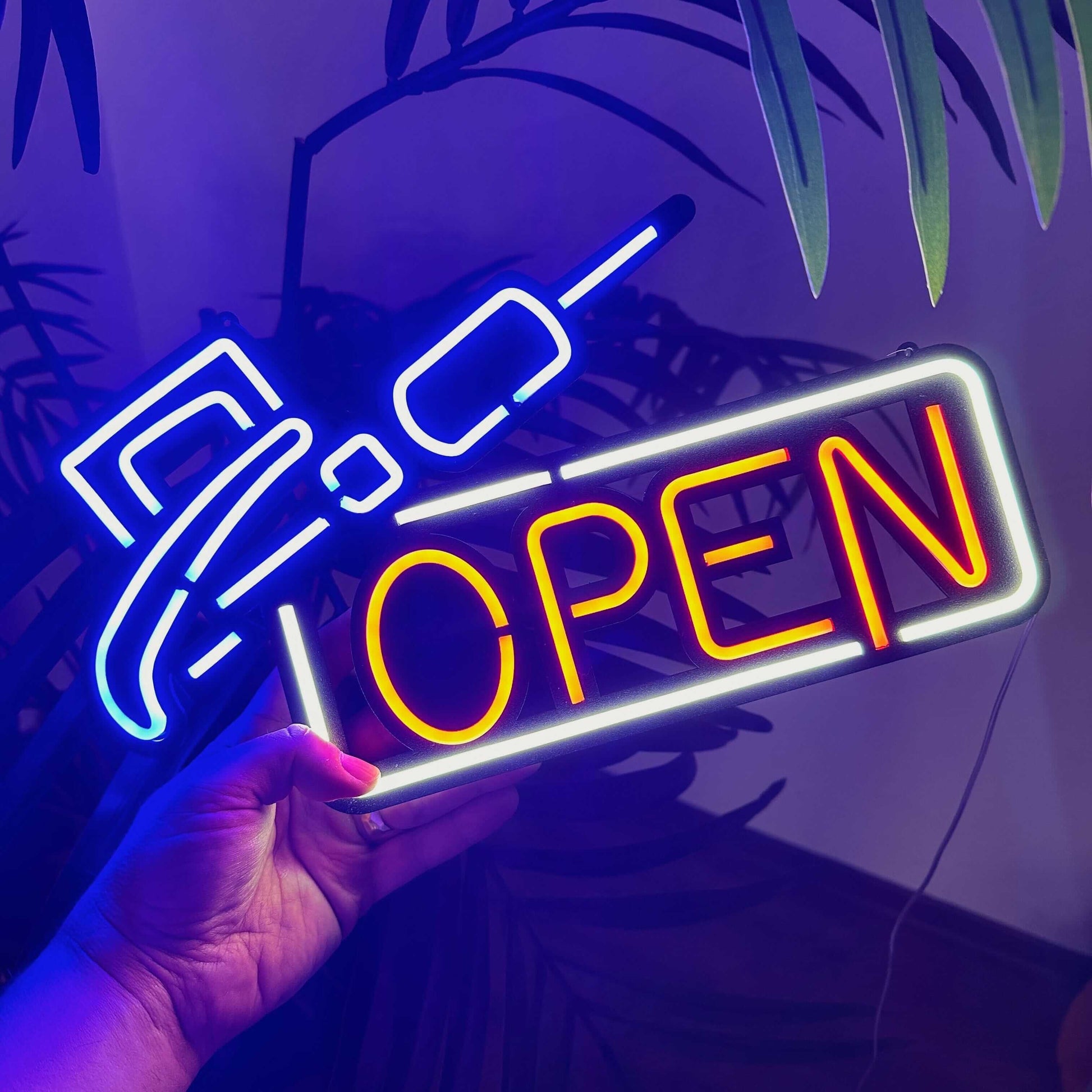 Tattoo Open Door Sign 2 - Neon Signs Neon Wall Art | SKU: OPN-02 | Available at Decojuana | Tags: Neon Artwork,Neon Signs,neon wall art,Neon Wall Decor,Neon Wall Letter