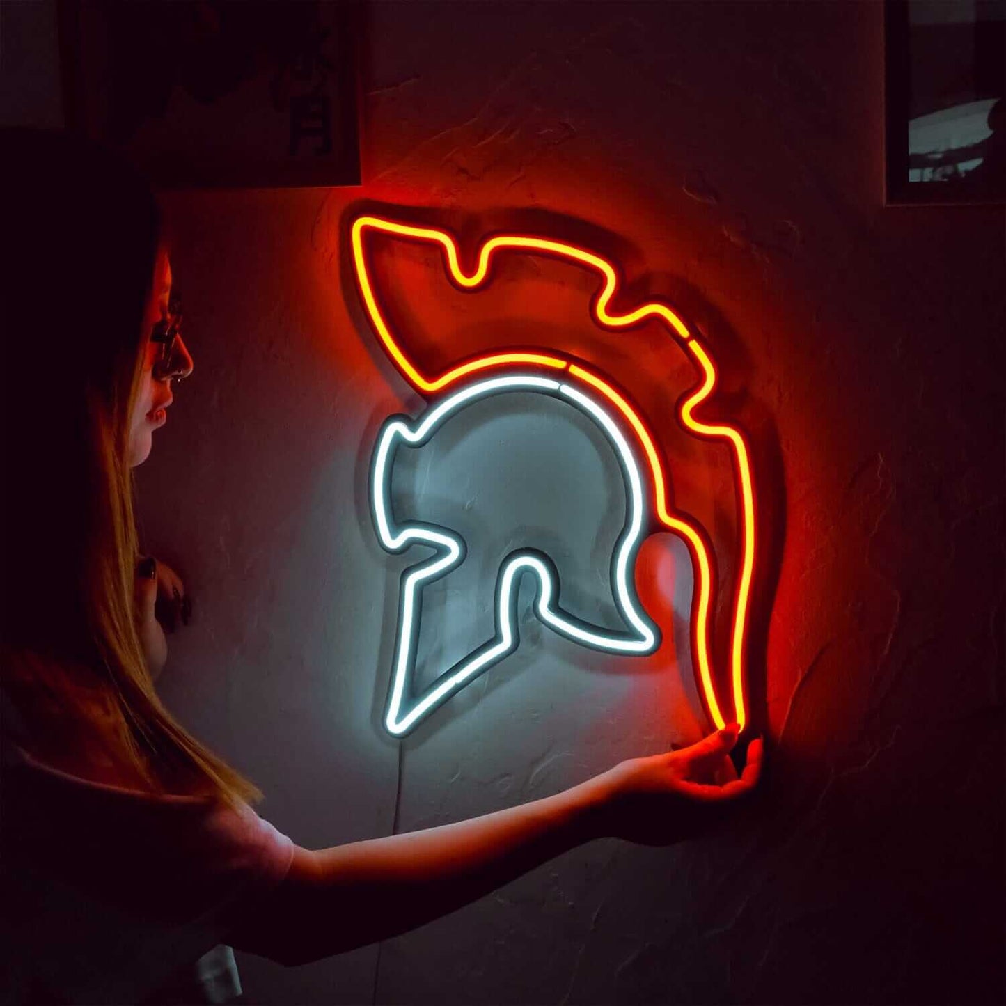 Knight - Neon Signs Neon Wall Art | SKU: NEO-004 | Available at Decojuana | Tags: knight armor,led,Led decor,Led Wall Decor,Led Wall Letter Decor,Light,Lightning,Metal Artwork,Metal Decoration,Metal Wall Art,Metal Wall Art Decor,Neon Artwork,neon knight,n