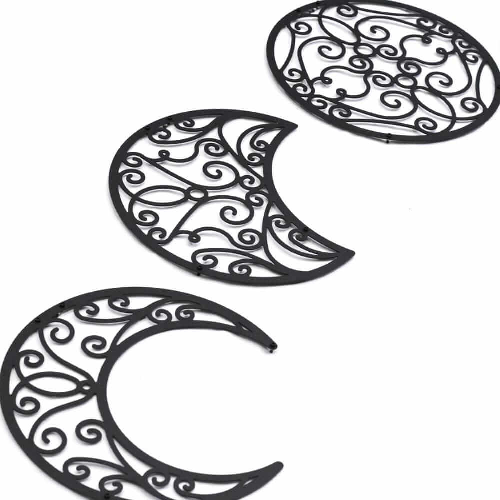 Lunation - Home Decor Decals Metal Wall Art | SKU: MP-178 | Available at Decojuana | Tags: above bed decor,bedroom decoration,bedroom signs,bedroom wall decoration,boho wall art,large bedroom wall decor,Large designs,Large Wall Art,Large Wall Decor,Metal