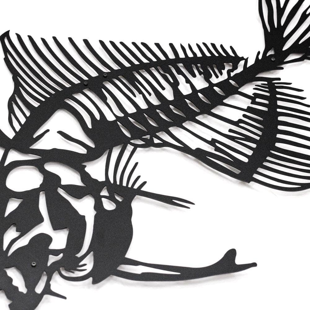 Fishbones - Home Decor Decals Metal Wall Art | SKU: MP-137 | Available at Decojuana | Tags: Animal design,Animal Metal Wall Decor,Animal Wall Art,Animal Wall Decor,Animals,Butterflyfish,Fish,Large designs,Large Wall Art,Large Wall Decor,Metal Artwork,Meta