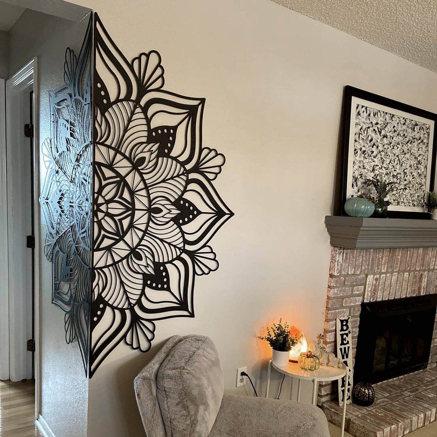 Sutra - Home Decor Decals Metal Wall Art | SKU: MOP-08BLACKR | Available at Decojuana | Tags: above bed decor,bedroom decoration,bedroom wall decoration,bohemian decor,boho wall art,large bedroom wall decor,Large designs,Large Wall Art,Large Wall Decor,ma