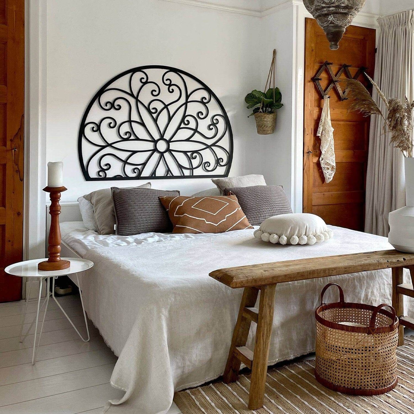 Lotus - Home Decor Decals Metal Wall Art | SKU: MOP-13 | Available at Decojuana | Tags: above bed decor,bedroom decoration,bedroom signs,bedroom wall decoration,boho wall art,large bedroom wall decor,Large designs,Large Wall Art,Large Wall Decor,Lotus Met