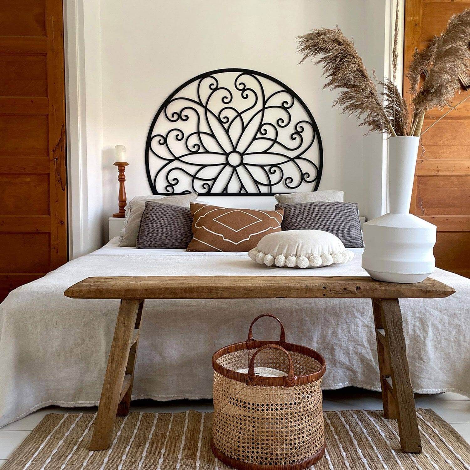 Lotus - Home Decor Decals Metal Wall Art | SKU: MOP-13 | Available at Decojuana | Tags: above bed decor,bedroom decoration,bedroom signs,bedroom wall decoration,boho wall art,large bedroom wall decor,Large designs,Large Wall Art,Large Wall Decor,Lotus Met