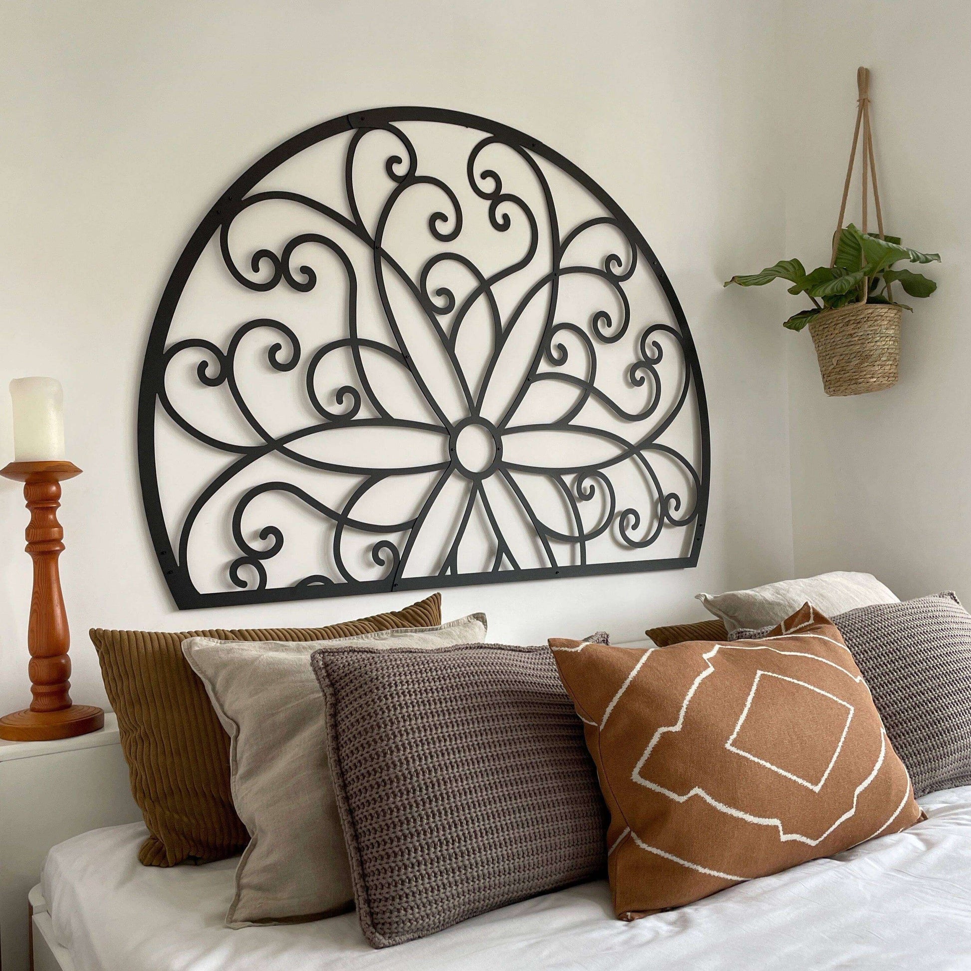 Lotus - Home Decor Decals Metal Wall Art | SKU: MOP-13 | Available at Decojuana | Tags: above bed decor,bedroom decoration,bedroom signs,bedroom wall decoration,boho wall art,large bedroom wall decor,Large designs,Large Wall Art,Large Wall Decor,Lotus Met