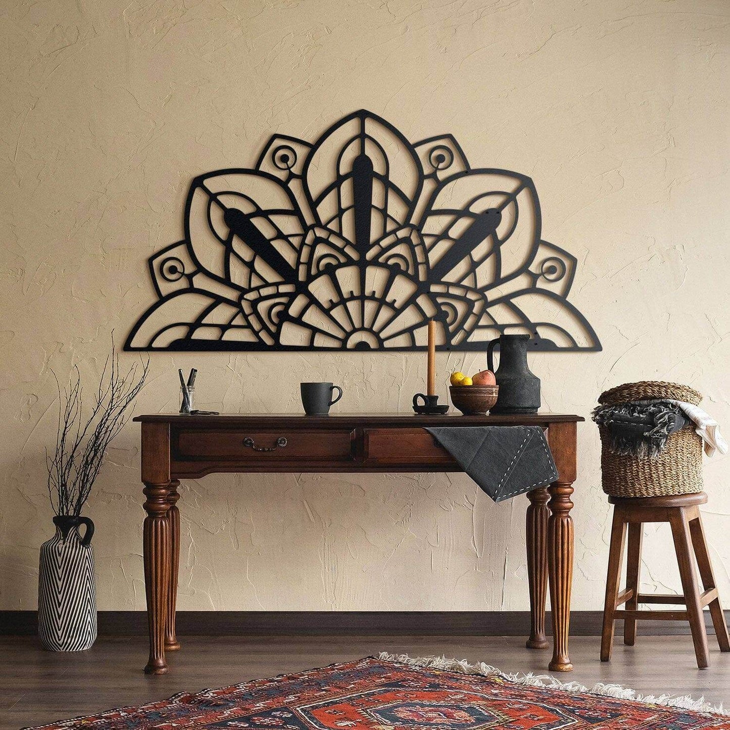 Art Nouveau - Home Decor Decals Metal Wall Art | SKU: MOP-12 | Available at Decojuana | Tags: above bed decor,bedroom decoration,bedroom signs,bedroom wall decoration,boho wall art,Doorway Decor,Large designs,Large Wall Art,Large Wall Decor,Metal Artwork,