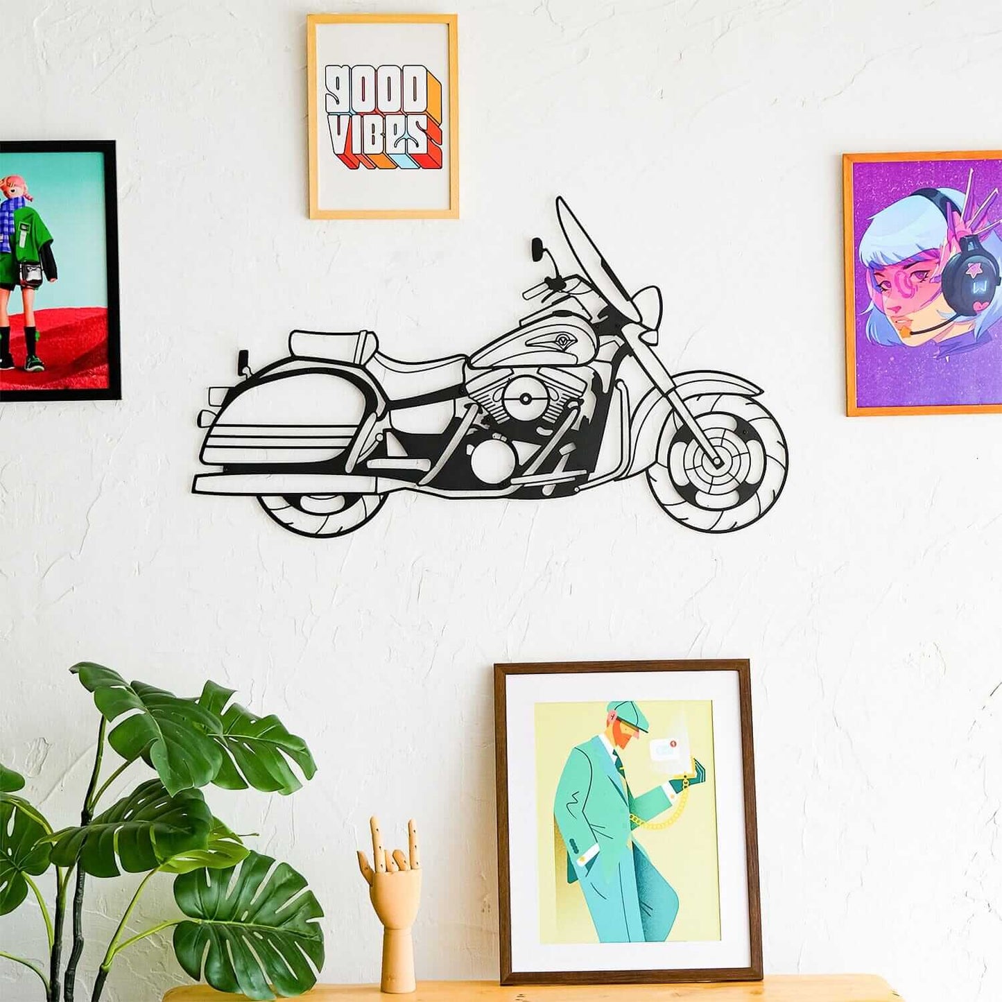 Nomad Inspiration - Home Decor Decals Metal Wall Art | SKU: MP-221M | Available at Decojuana | Tags: Metal Wall Art,Metal Wall Decor,motorcycle