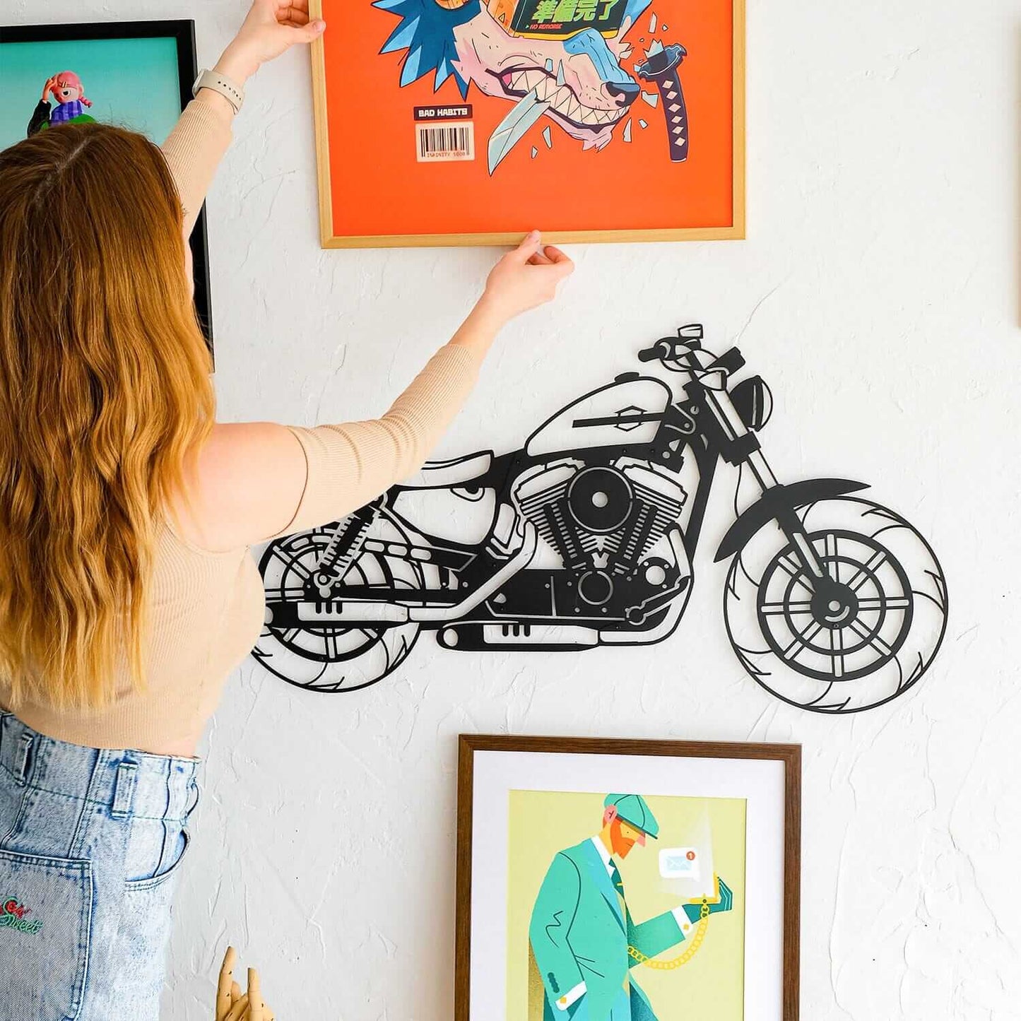 Forty Eight Inspiration - Home Decor Decals Metal Wall Art | SKU: MP-222S | Available at Decojuana | Tags: Metal Wall Art,Metal Wall Decor,motorcycle