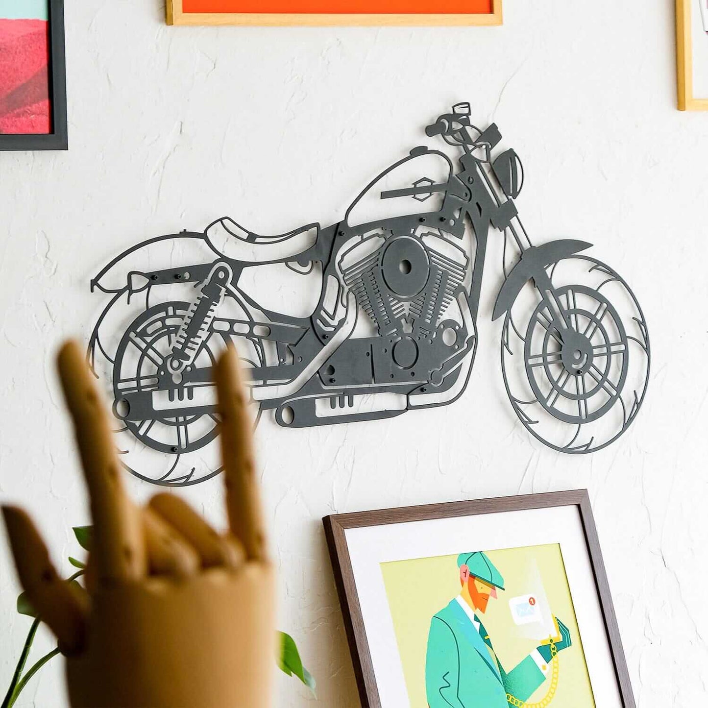 Forty Eight Inspiration - Home Decor Decals Metal Wall Art | SKU: MP-222S | Available at Decojuana | Tags: Metal Wall Art,Metal Wall Decor,motorcycle