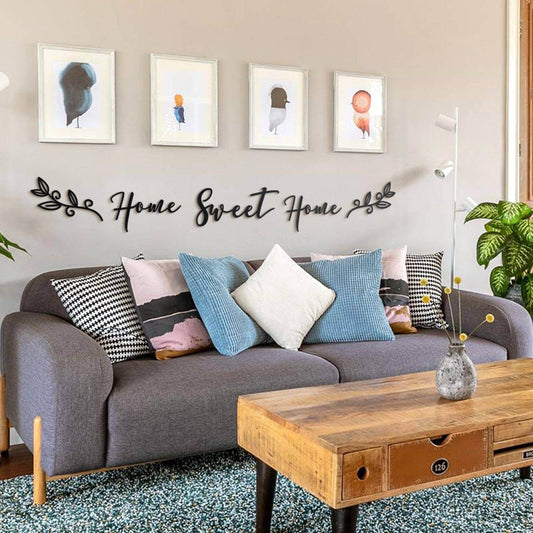 Home Sweet Home - Home Decor Decals Metal Wall Art | SKU: MP-141 | Available at Decojuana | Tags: Interior decoration,Interior Design Style,Letter Decor,Letter Wall Art,Livingroom Wall Decor,Metal Artwork,Metal Decoration,Metal Letter,Metal Wall Art,Metal