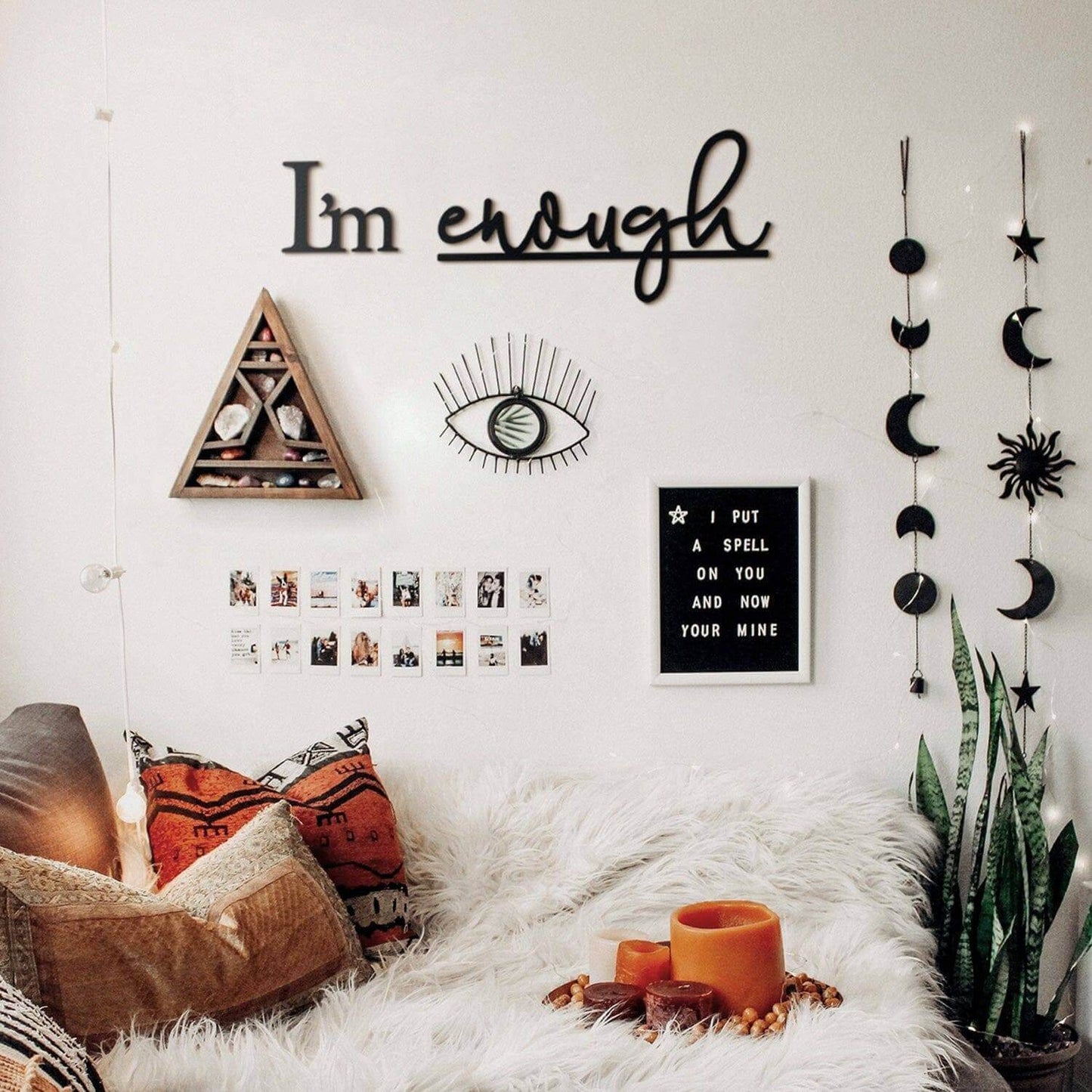 I'm Enough - Home Decor Decals Metal Wall Art | SKU: MP-142 | Available at Decojuana | Tags: Letter Decor,Letter Wall Art,Metal Artwork,Metal Decoration,Metal Letter,Metal Wall Art,Metal Wall Art Decor,Metal Wall Decor,Metal Wall Letter,Metal Wall Quotes,