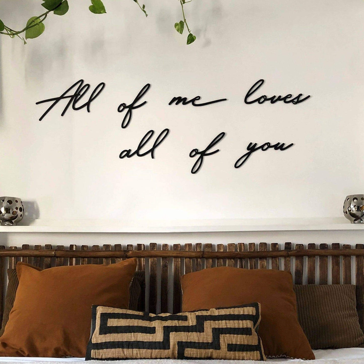 All Of Me - Home Decor Decals Metal Wall Art | SKU: MP-152 | Available at Decojuana | Tags: bedroom decoration,bedroom signs,bedroom wall decoration,Home Accessories,Home Wall Art,Home Wall Decor,Letter Decor,Letter Wall Art,Love,Metal Artwork,Metal Decor