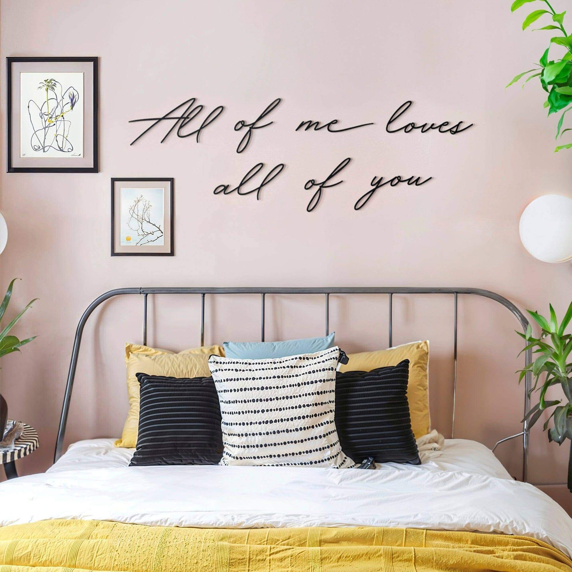 All Of Me - Home Decor Decals Metal Wall Art | SKU: MP-152 | Available at Decojuana | Tags: bedroom decoration,bedroom signs,bedroom wall decoration,Home Accessories,Home Wall Art,Home Wall Decor,Letter Decor,Letter Wall Art,Love,Metal Artwork,Metal Decor