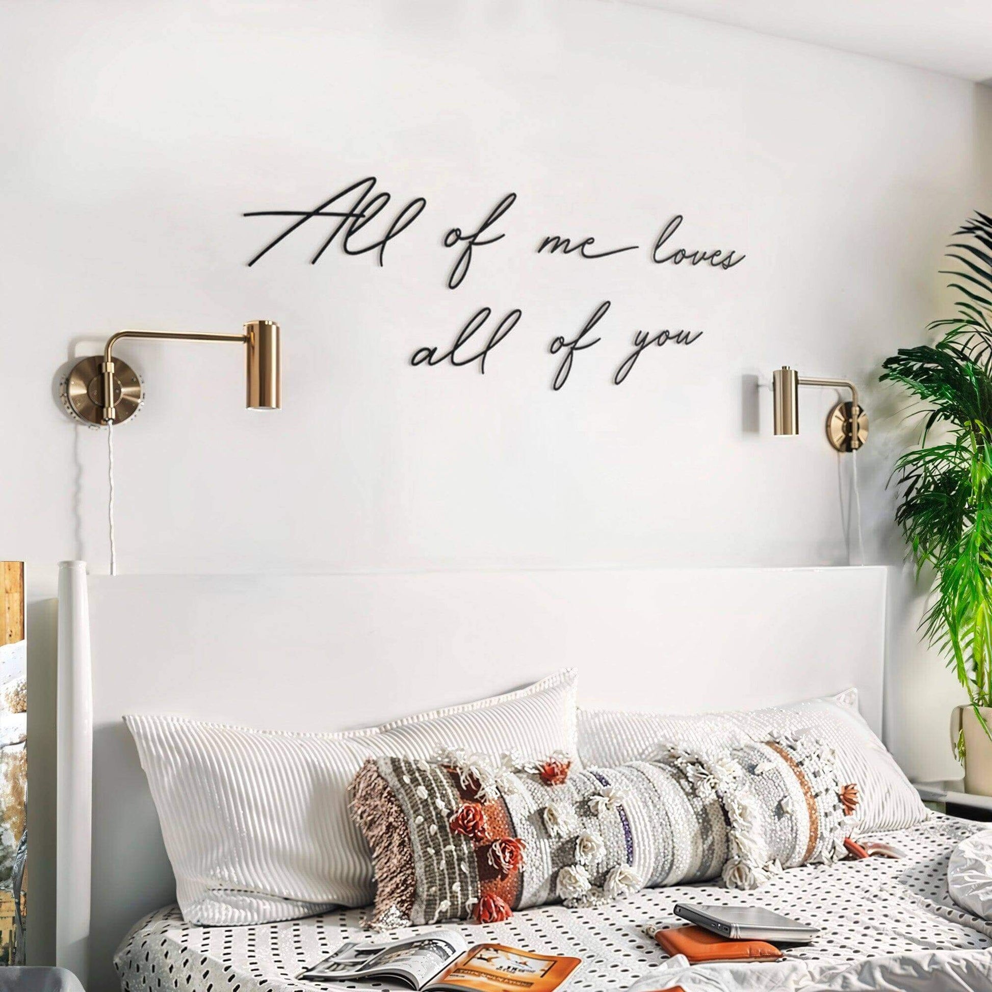 All Of Me - Home Decor Decals Metal Wall Art | SKU: MP-152 | Available at Decojuana | Tags: bedroom decoration,bedroom signs,bedroom wall decoration,Home Accessories,Home Wall Art,Home Wall Decor,Letter Decor,Letter Wall Art,Love,Metal Artwork,Metal Decor