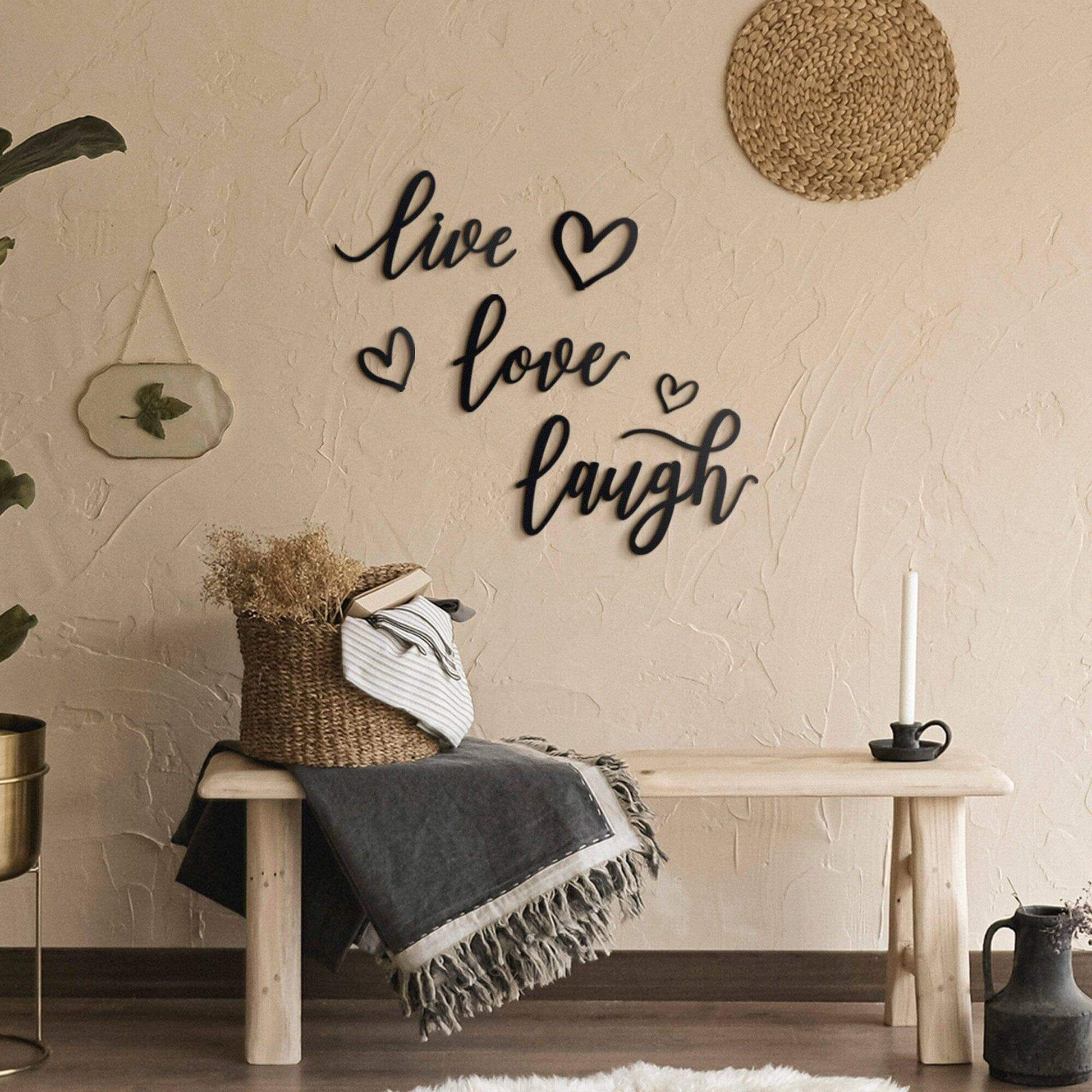 Live Laugh Love - Home Decor Decals Metal Wall Art | SKU: MP-159 | Available at Decojuana | Tags: Letter Decor,Letter Wall Art,Love,Metal Artwork,Metal Decoration,Metal Letter,Metal Wall Art,Metal Wall Art Decor,Metal Wall Decor,Metal Wall Letter,Metal Wa