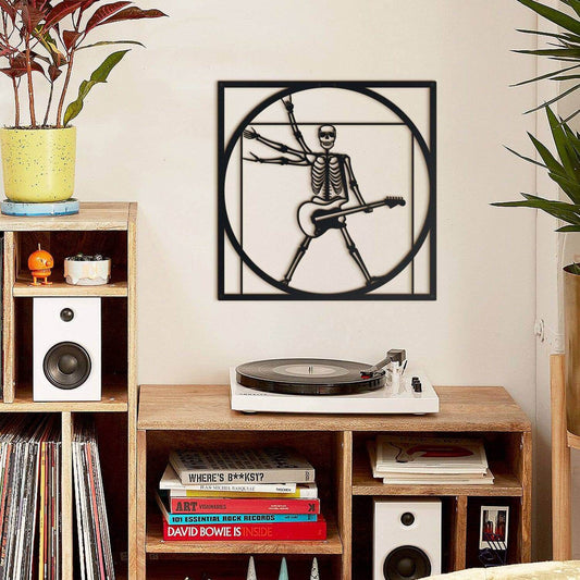 Vitruvian Rocker - Home Decor Decals Metal Wall Art | SKU: MP-76 | Available at Decojuana | Tags: Geometric,Geometric Wall Art,Leonardo Da Vinci,Metal Artwork,Metal Decoration,Metal Wall Art,Metal Wall Art Decor,Metal Wall Decor,Rocker