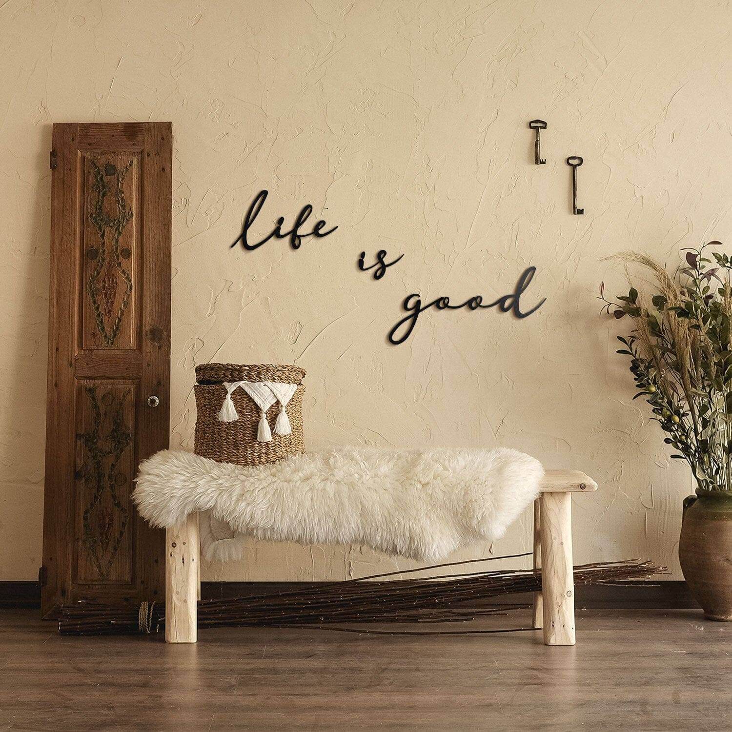 Life Is Good - Home Decor Decals Metal Wall Art | SKU: MP-186 | Available at Decojuana | Tags: Letter Decor,Letter Wall Art,Metal Artwork,Metal Decoration,Metal Letter,Metal Wall Art,Metal Wall Art Decor,Metal Wall Decor,Metal Wall Letter,Metal Wall Quote