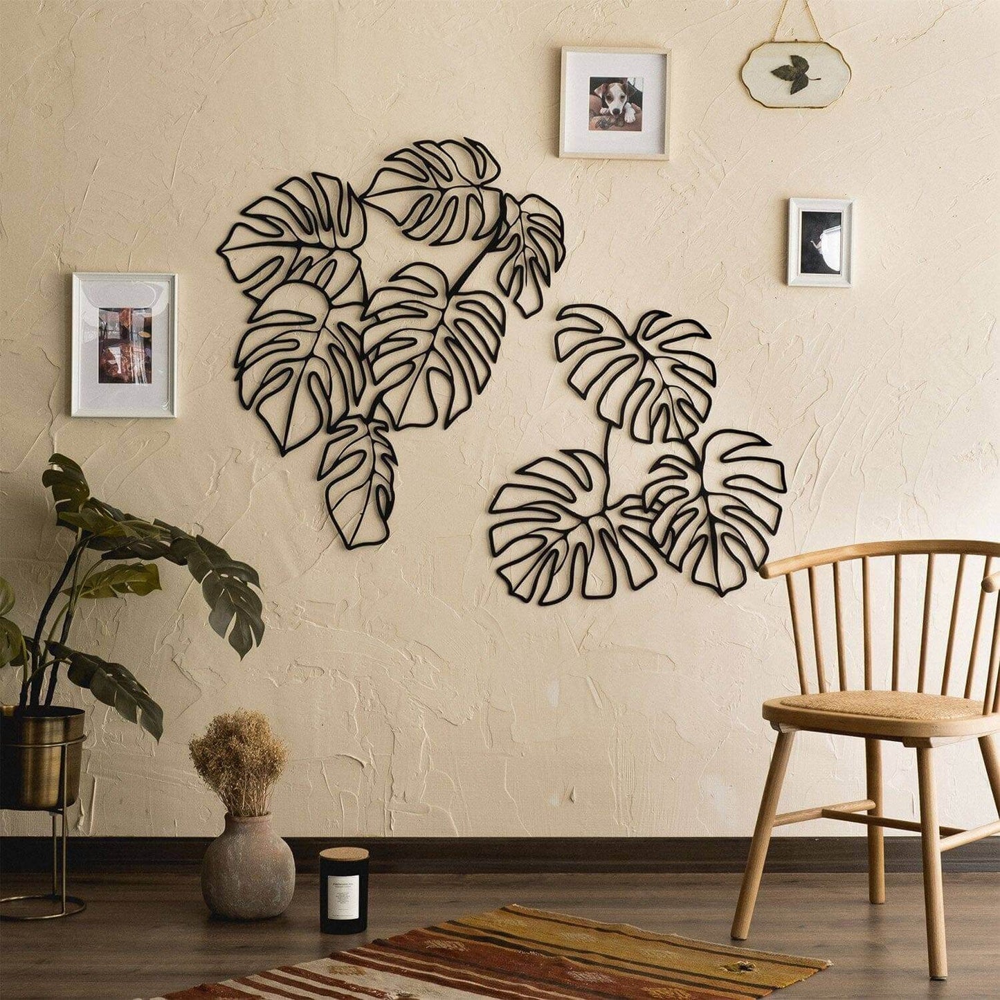 Monstera - Home Decor Decals Metal Wall Art | SKU: MP-198 | Available at Decojuana | Tags: Large designs,Large Wall Art,Large Wall Decor,leaf wall decor,Leaves Wall Decor,Metal Artwork,Metal Decoration,Metal Wall Art,Metal Wall Art Decor,Metal Wall Decor,