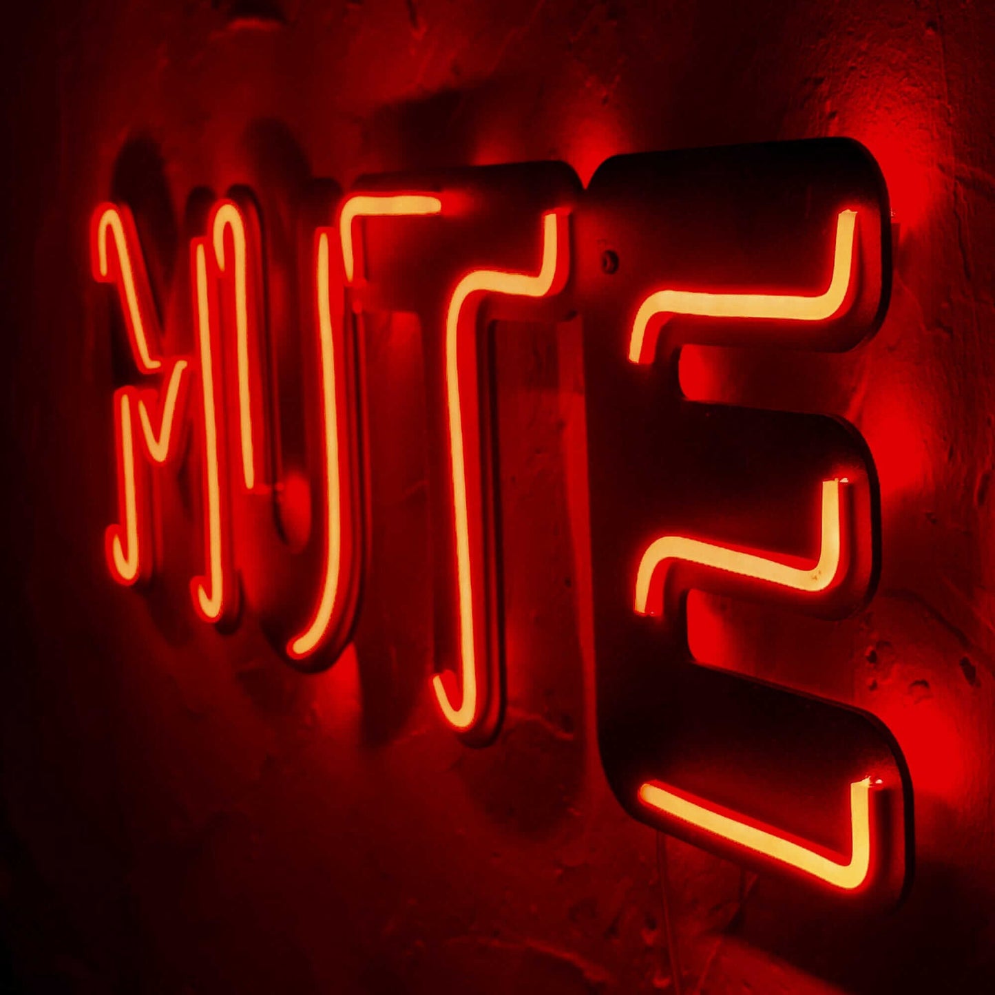 Mute - Neon Signs Neon Wall Art | SKU: NEO-009 | Available at Decojuana | Tags: led,Led decor,Led Wall Decor,Led Wall Letter Decor,Metal Artwork,Metal Decoration,Metal Neon Wall Letter,Metal Wall Art,Metal Wall Art Decor,Metal Wall Decor,Neon Artwork,Neon