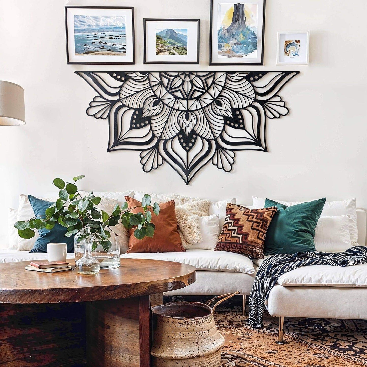 Sutra - Home Decor Decals Metal Wall Art | SKU: MOP-08BLACKR | Available at Decojuana | Tags: above bed decor,bedroom decoration,bedroom wall decoration,bohemian decor,boho wall art,large bedroom wall decor,Large designs,Large Wall Art,Large Wall Decor,ma