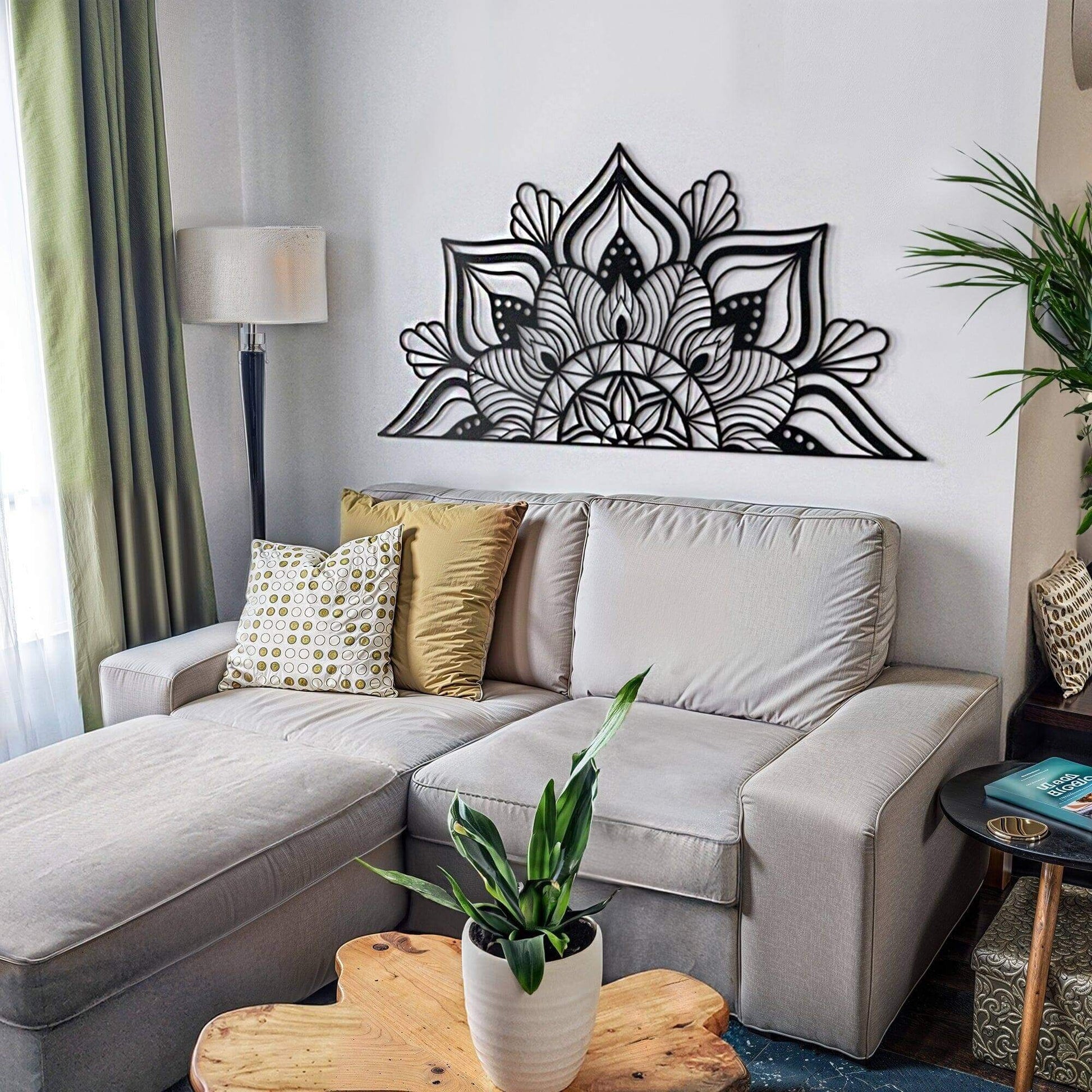 Sutra - Home Decor Decals Metal Wall Art | SKU: MOP-08BLACKR | Available at Decojuana | Tags: above bed decor,bedroom decoration,bedroom wall decoration,bohemian decor,boho wall art,large bedroom wall decor,Large designs,Large Wall Art,Large Wall Decor,ma