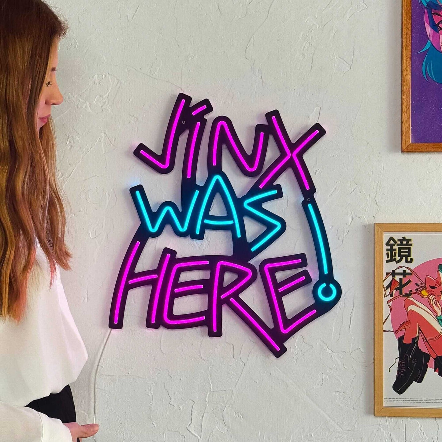 Jinx Was Here - Neon Signs Neon Wall Art | SKU: NEO-077 | Available at Decojuana | Tags: neon quotes,neon wall art,Neon Wall Decor