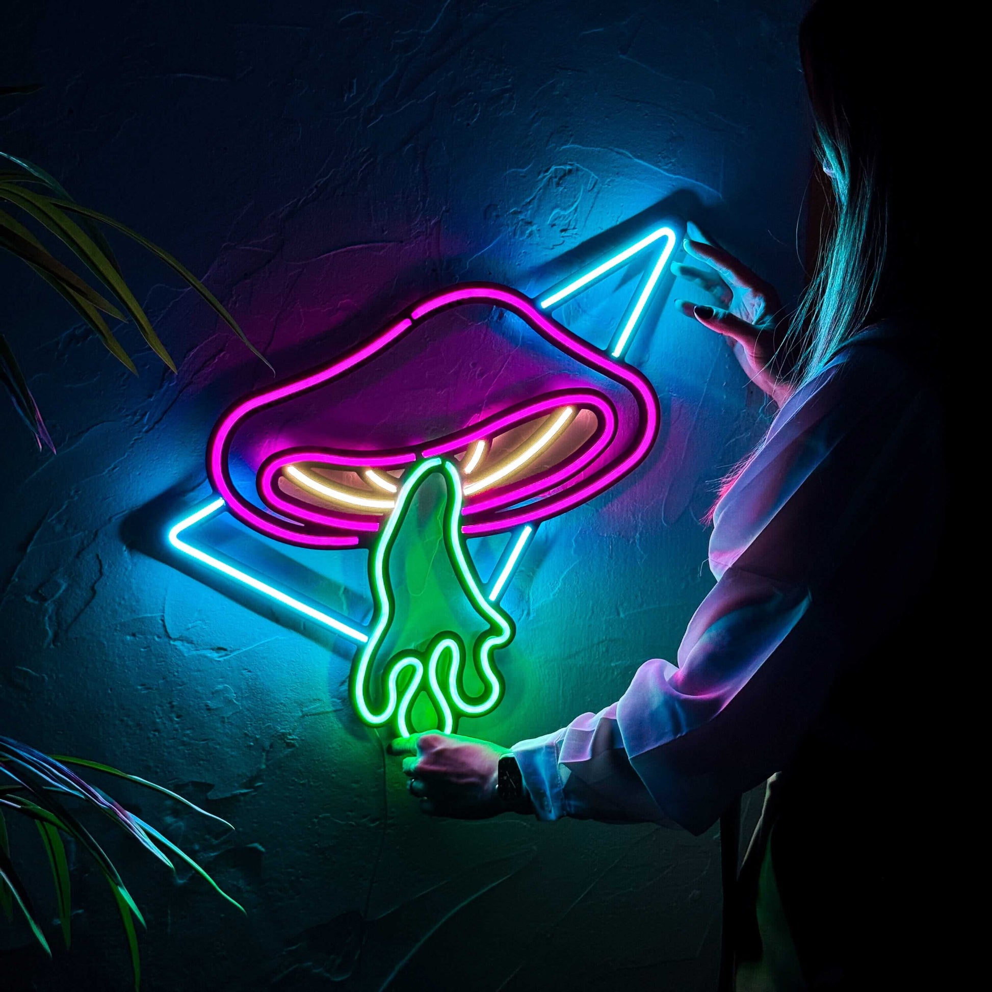 Flying Mushroom - Neon Signs Neon Wall Art | SKU: NEO-003 | Available at Decojuana | Tags: children room,Children Room Decor,kidsroom,Kidsroom Decor,led,Led decor,Led Wall Decor,Led Wall Letter Decor,Light,Lightning,Livingroom Wall Decor,Metal Artwork,Met