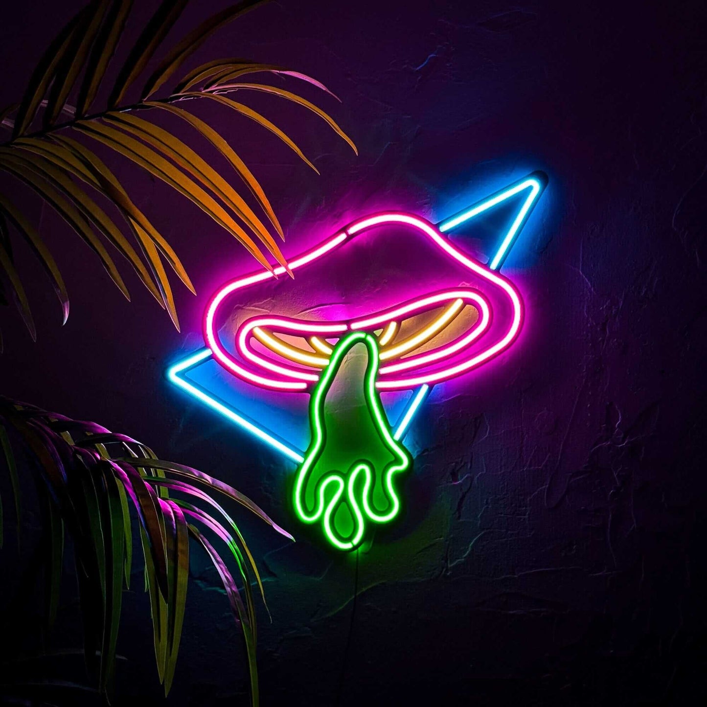 Flying Mushroom - Neon Signs Neon Wall Art | SKU: NEO-003 | Available at Decojuana | Tags: children room,Children Room Decor,kidsroom,Kidsroom Decor,led,Led decor,Led Wall Decor,Led Wall Letter Decor,Light,Lightning,Livingroom Wall Decor,Metal Artwork,Met