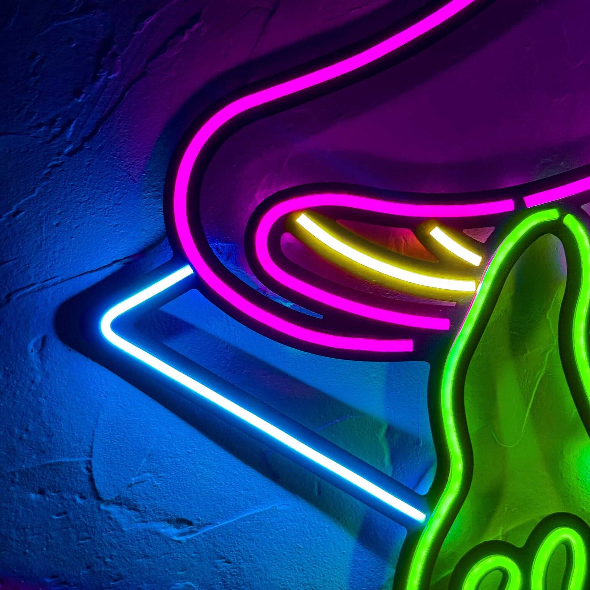 Flying Mushroom - Neon Signs Neon Wall Art | SKU: NEO-003 | Available at Decojuana | Tags: children room,Children Room Decor,kidsroom,Kidsroom Decor,led,Led decor,Led Wall Decor,Led Wall Letter Decor,Light,Lightning,Livingroom Wall Decor,Metal Artwork,Met