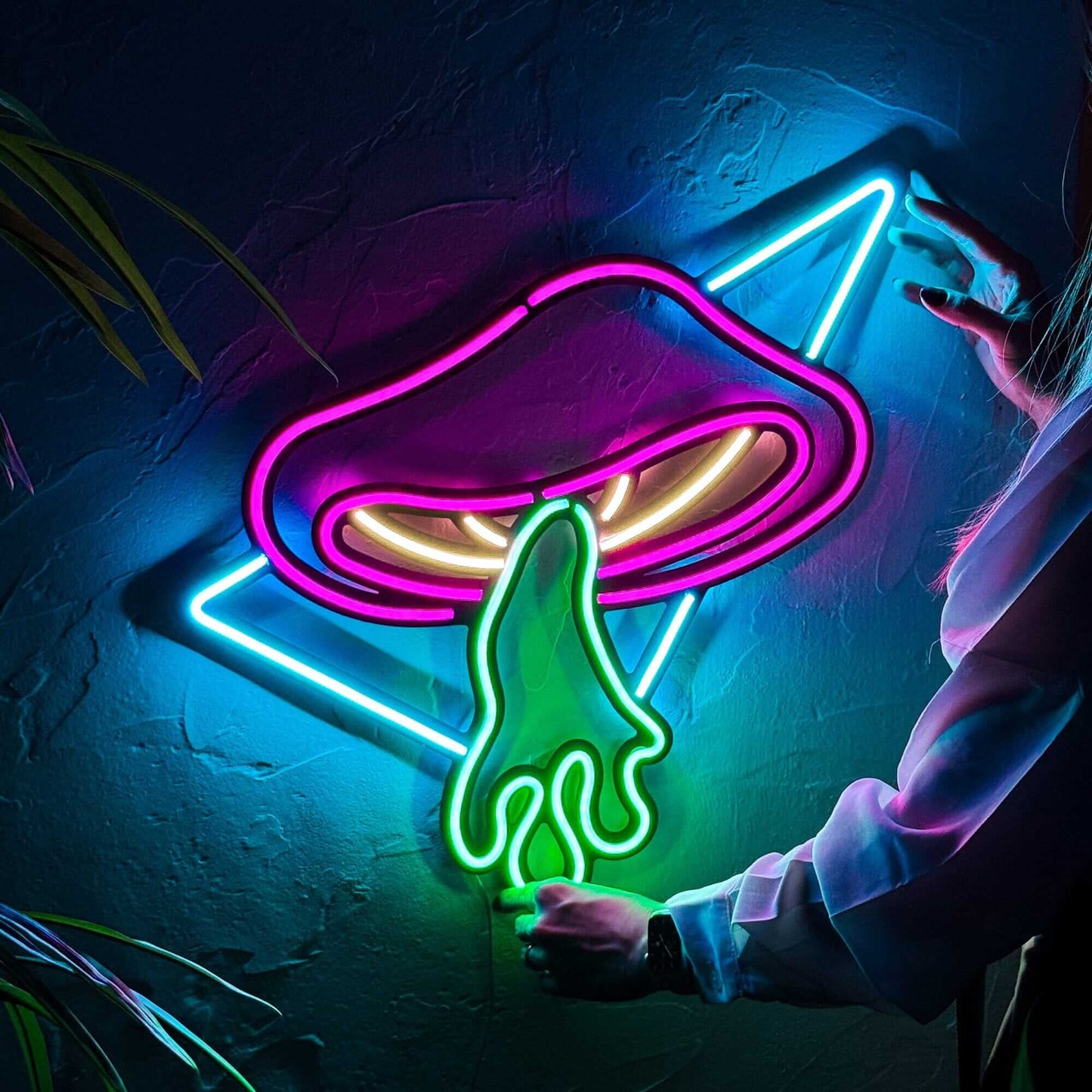 Flying Mushroom - Neon Signs Neon Wall Art | SKU: NEO-003 | Available at Decojuana | Tags: children room,Children Room Decor,kidsroom,Kidsroom Decor,led,Led decor,Led Wall Decor,Led Wall Letter Decor,Light,Lightning,Livingroom Wall Decor,Metal Artwork,Met