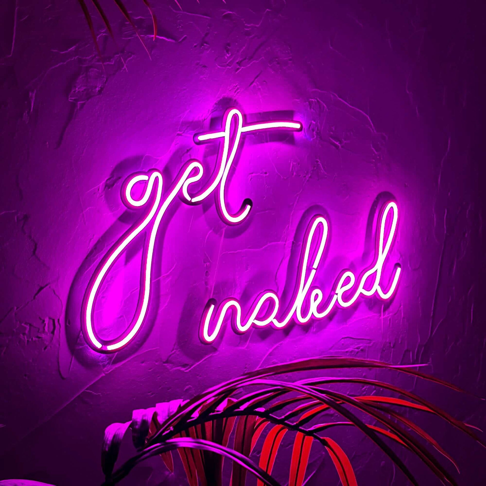 Naked - Neon Signs Neon Wall Art | SKU: NEO-027 | Available at Decojuana | Tags: get naked,led,Led decor,Led Wall Decor,Led Wall Letter Decor,Light,Lightning,Metal Artwork,Metal Decoration,Metal Neon Wall Letter,Metal Wall Art,Metal Wall Art Decor,Metal W