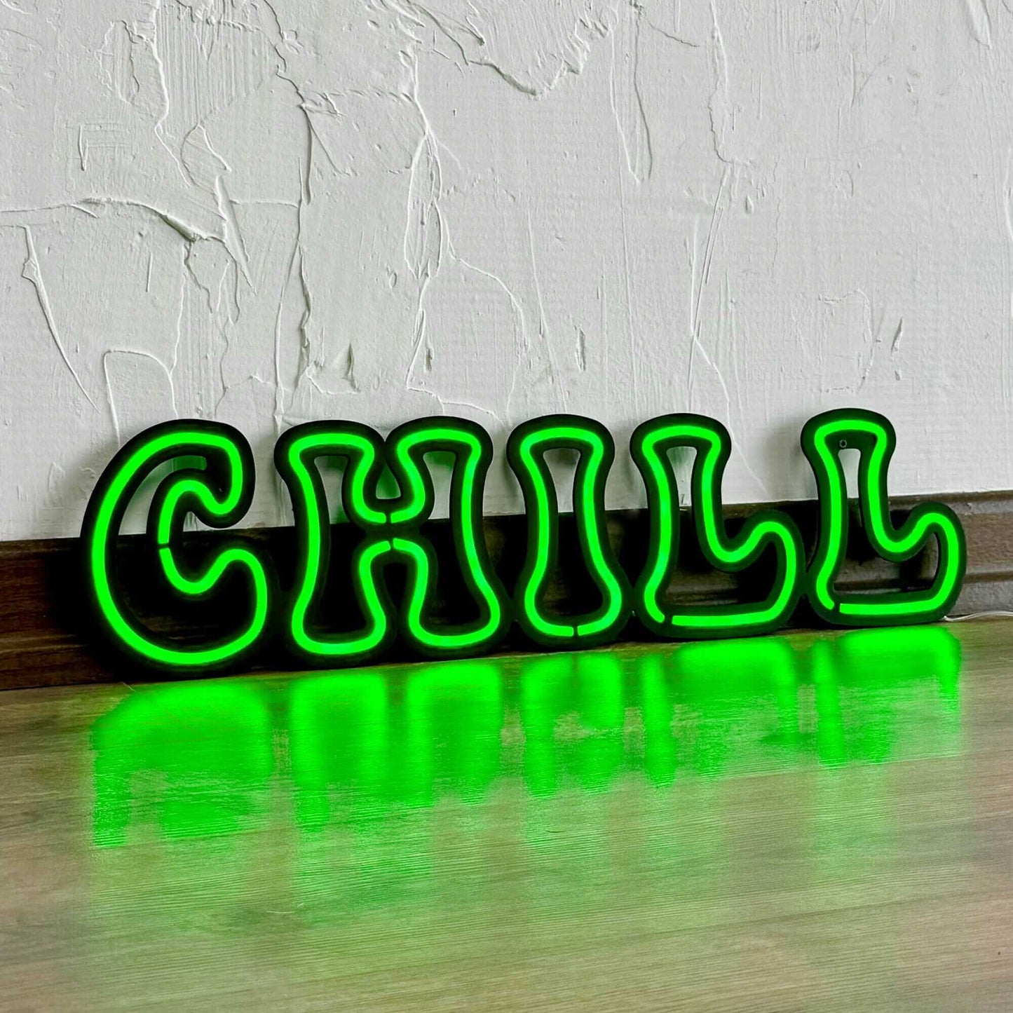 Chill - Neon Signs Neon Wall Art | SKU: NEO-035 | Available at Decojuana | Tags: metal neon wall decor,Metal Neon Wall Letter,motivational neon quotes,Neon Artwork,Neon motivational quotes,neon party wall decor,neon quotes,Neon Signs,neon wall art,Neon Wa