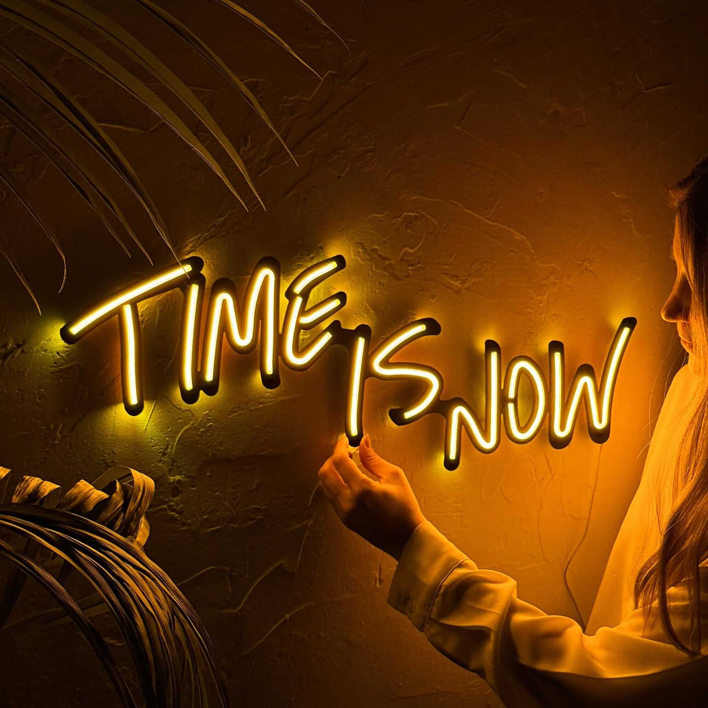 Time Is Now - Neon Signs Neon Wall Art | SKU: NEO-054 | Available at Decojuana | Tags: Metal Artwork,Metal Decoration,Metal Letter,Metal Neon Wall Letter,Metal Wall Art,Metal Wall Art Decor,Metal Wall Decor,Metal Wall Letter,Metal Wall Quotes,Motivation W